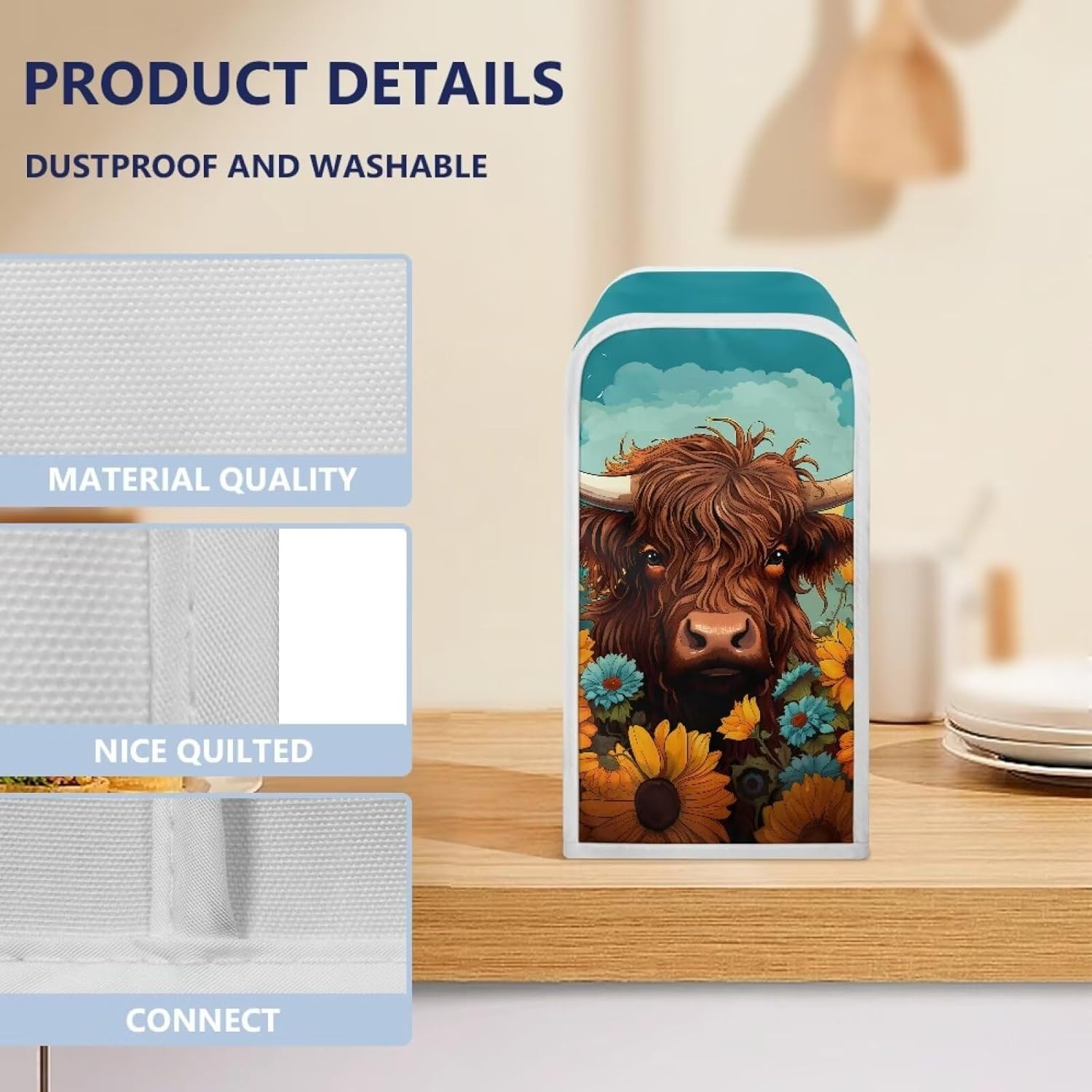 ZOUTAIRONG Sunflower Cattle Electric Can Opener with Waterproof Dust Cover