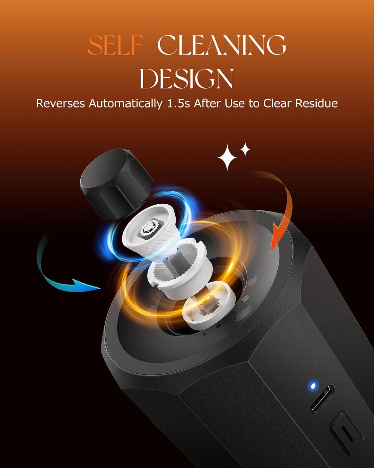 Compact Durable and Versatile Electric Salt and Pepper Grinder Set