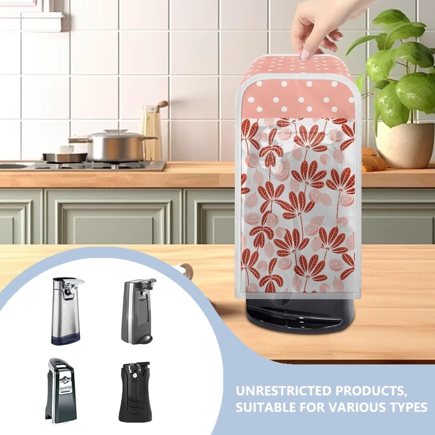 Durable Kitchen Can Opener Cover with Lemon Pattern for Professionals