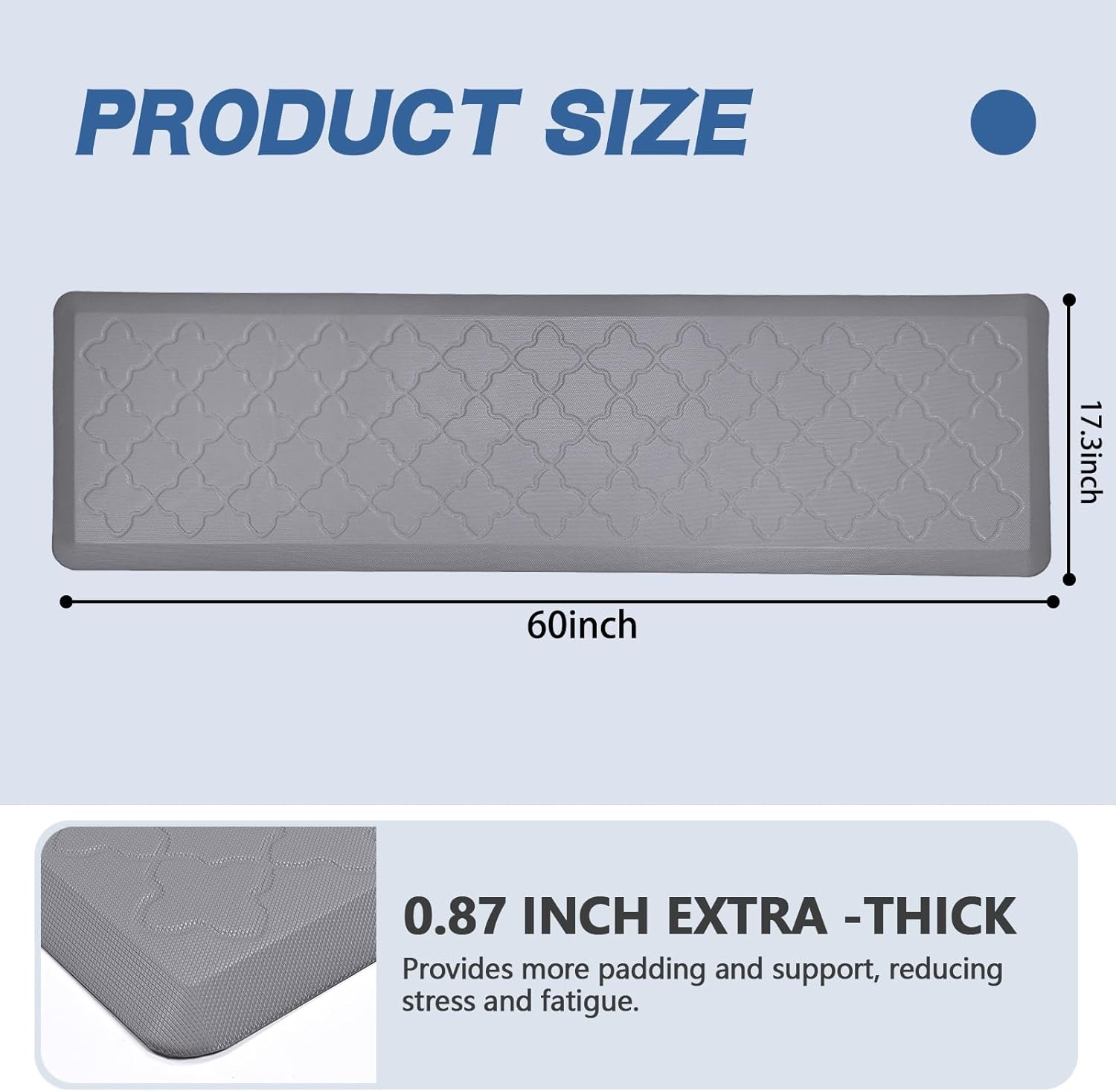 Anti-Fatigue Kitchen Mat Ergonomic 78 inch