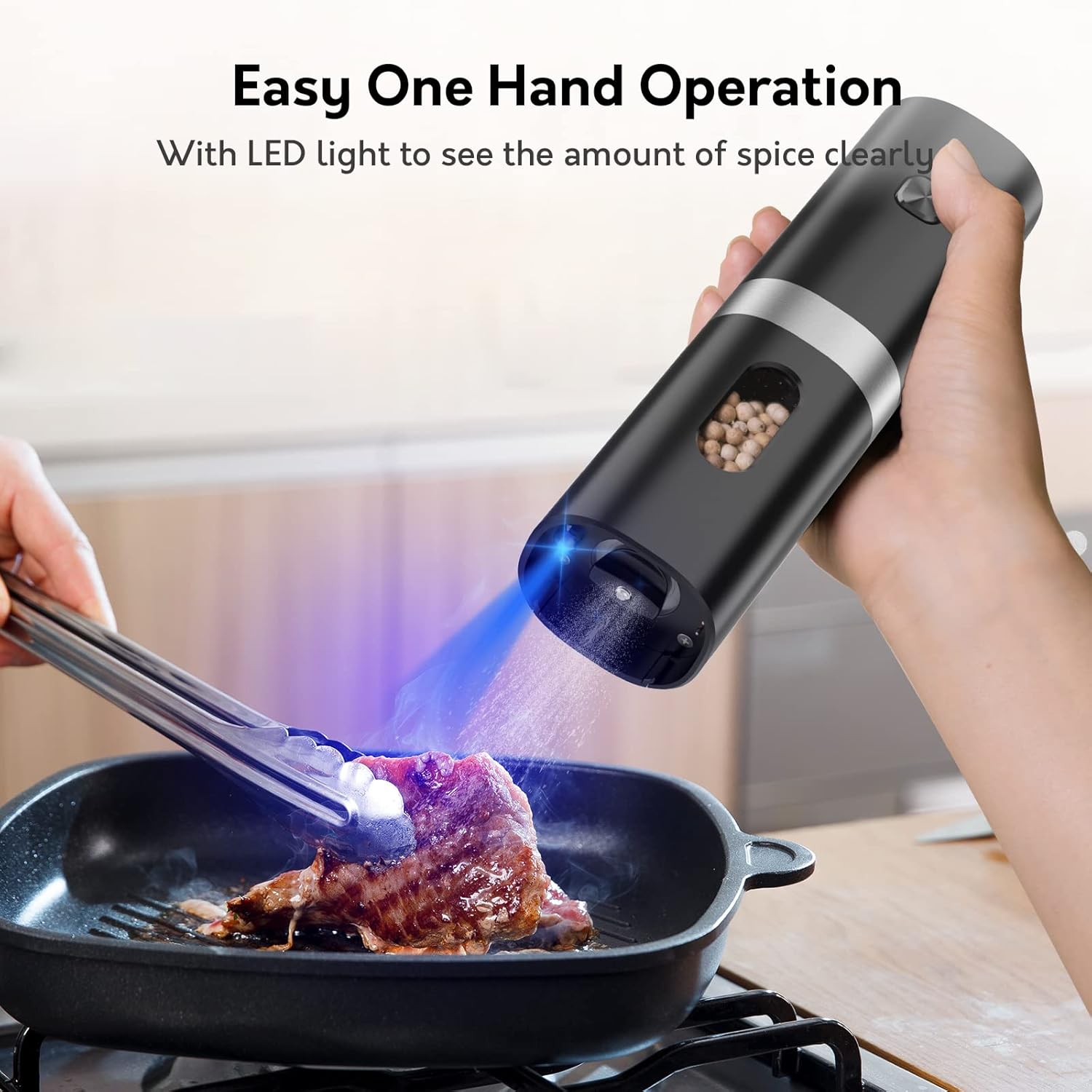 Syaws Electric Salt and Pepper Grinder Set with Charging Base