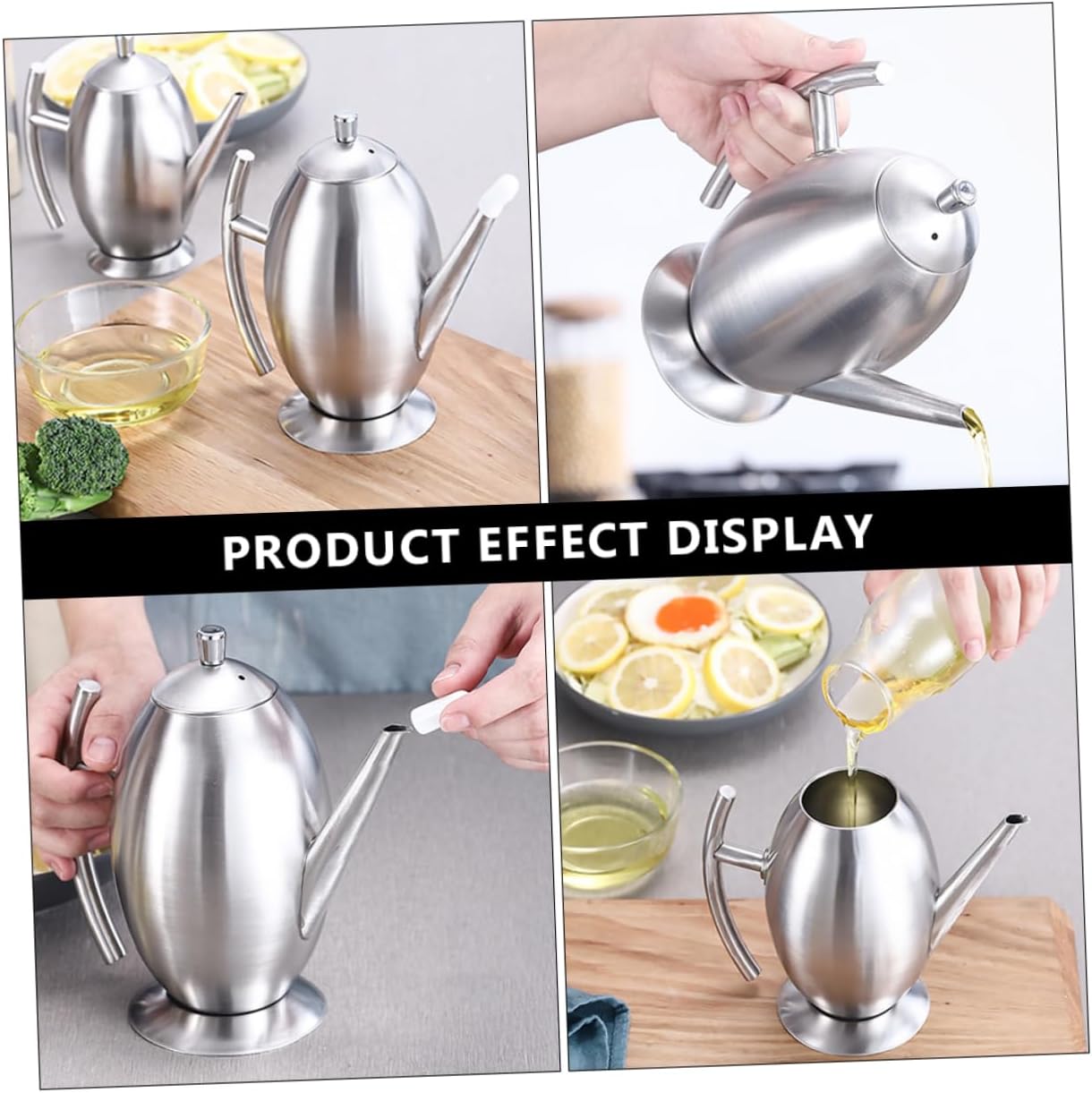 Cabilock Oil Dispenser Stainless Steel Bottle for Kitchen