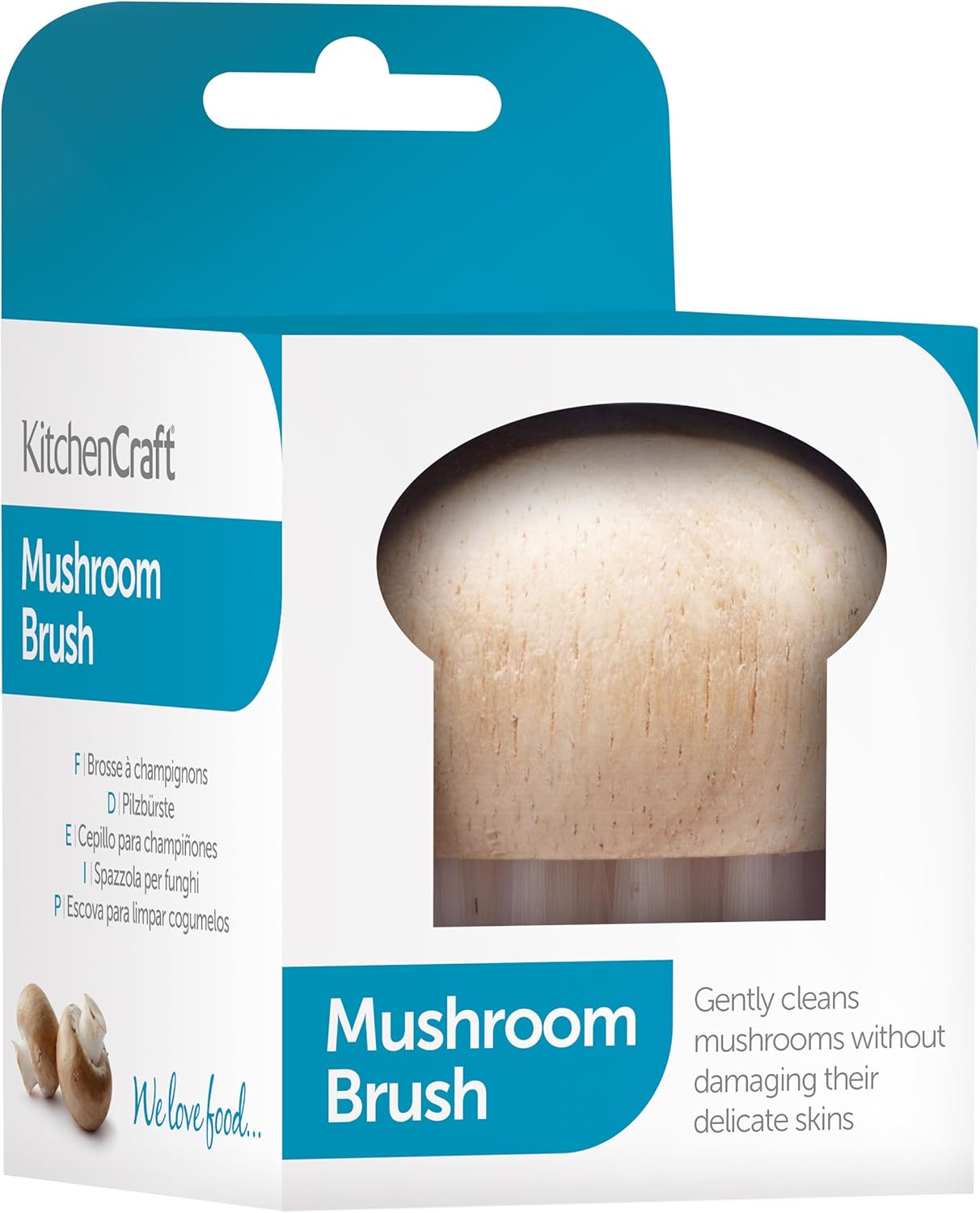 Glow softly into the spotlight with the KitchenCraft Mushroom Cleaning Brush
