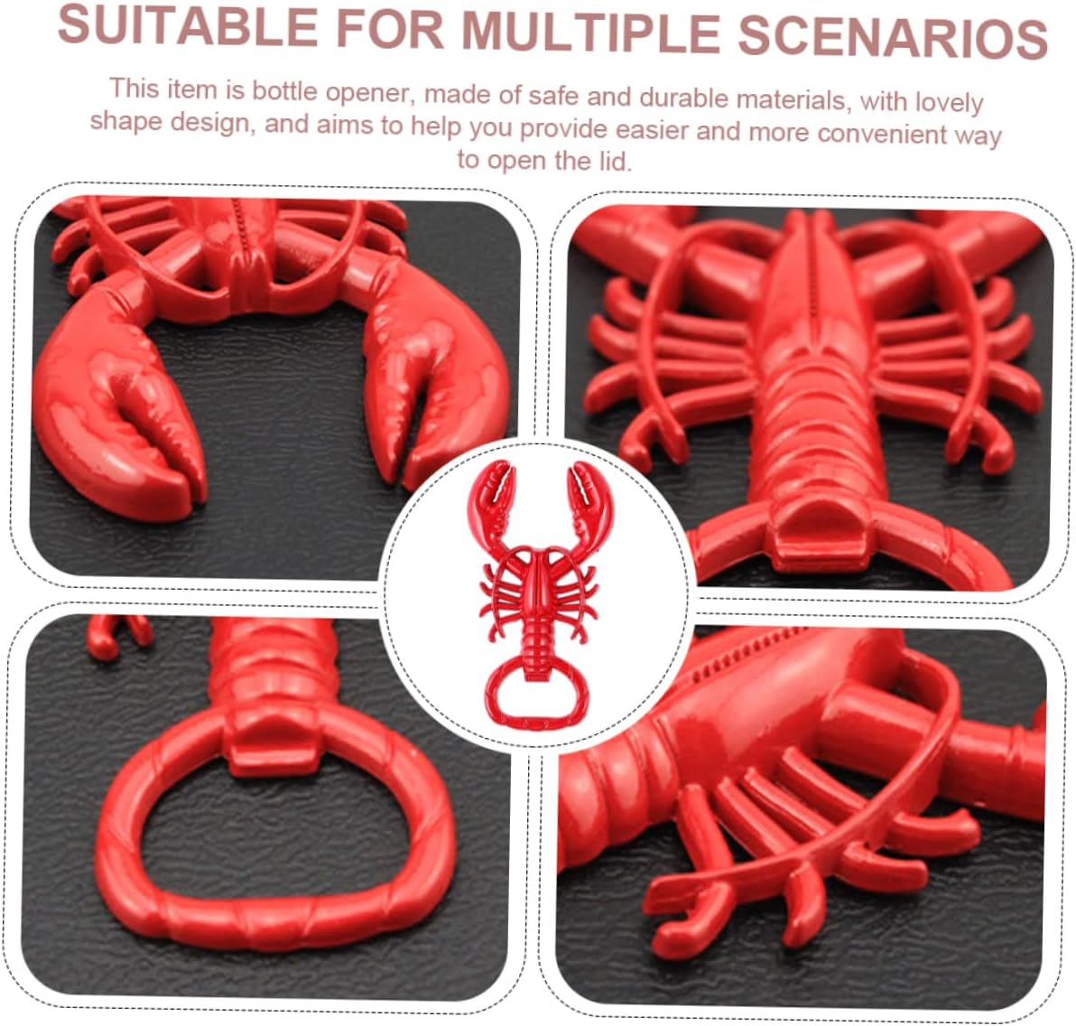 Zinc Alloy Crawfish Bottle Opener