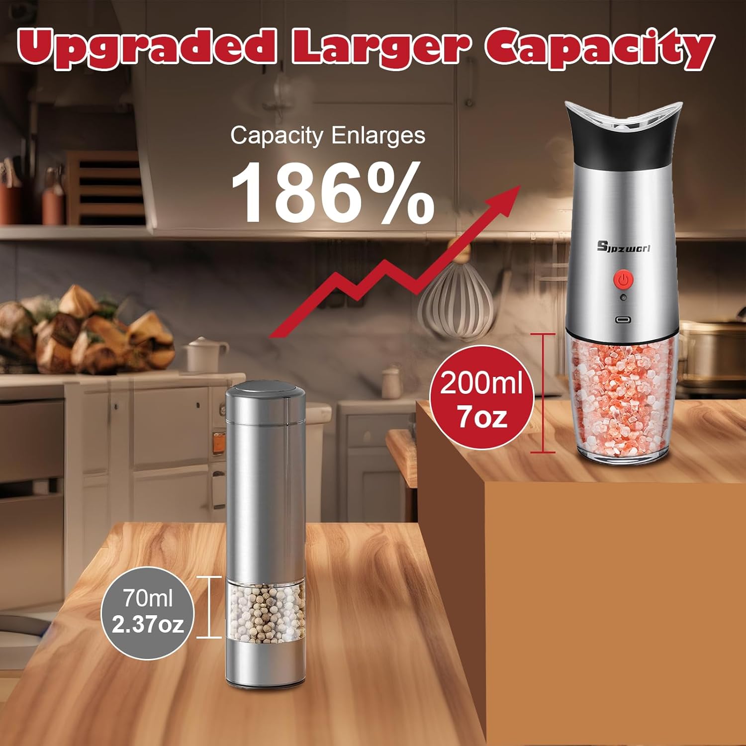 Manual Electric Salt Pepper Grinder Set