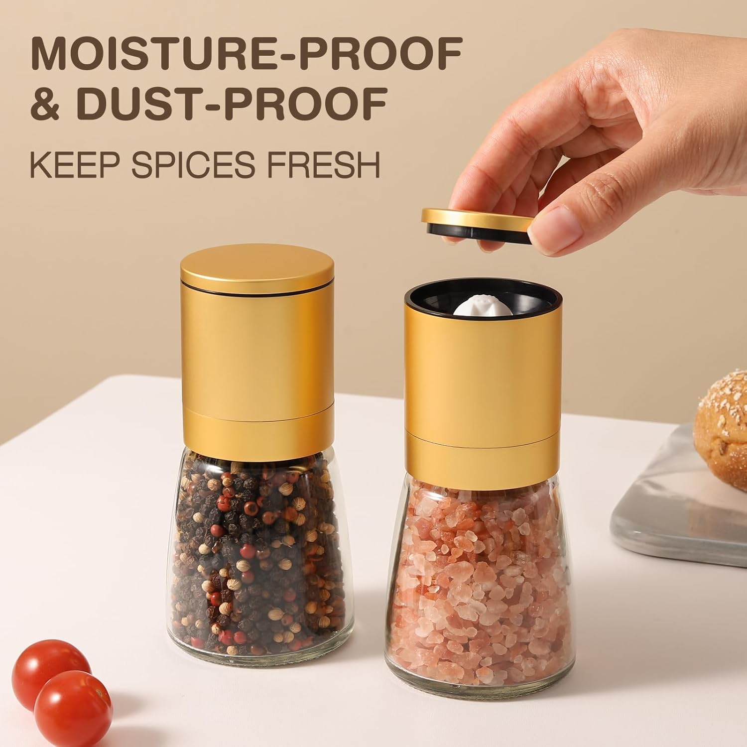 Vucumber Gold Pepper Salt Grinder