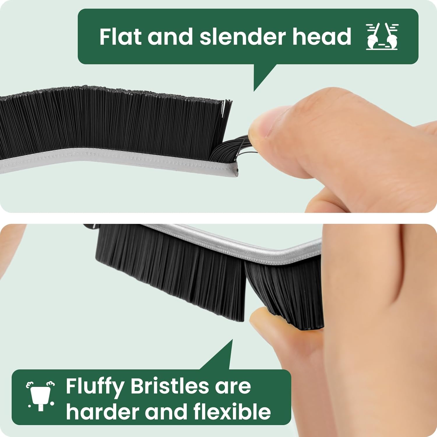 6-Piece Set of Hard Bristle Crevice Cleaning Brushes for Home Use