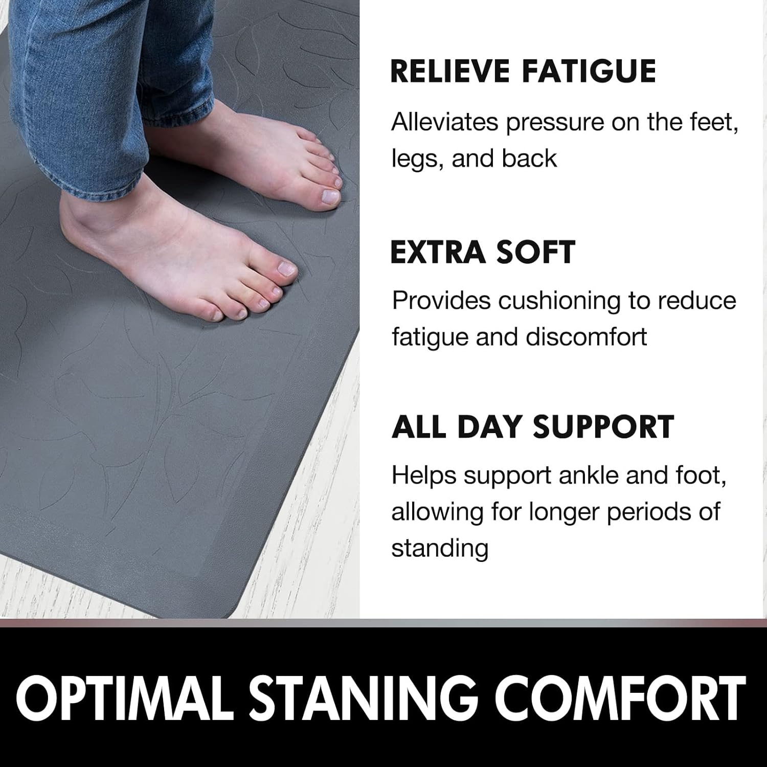 DAILYLIFE Anti-Fatigue Kitchen Mat 34 Thick