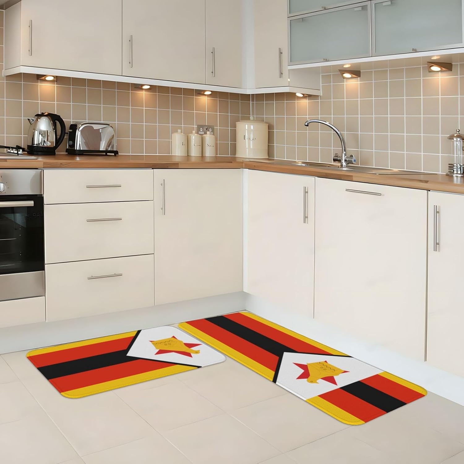 Zimbabwe Flag Kitchen Mats
