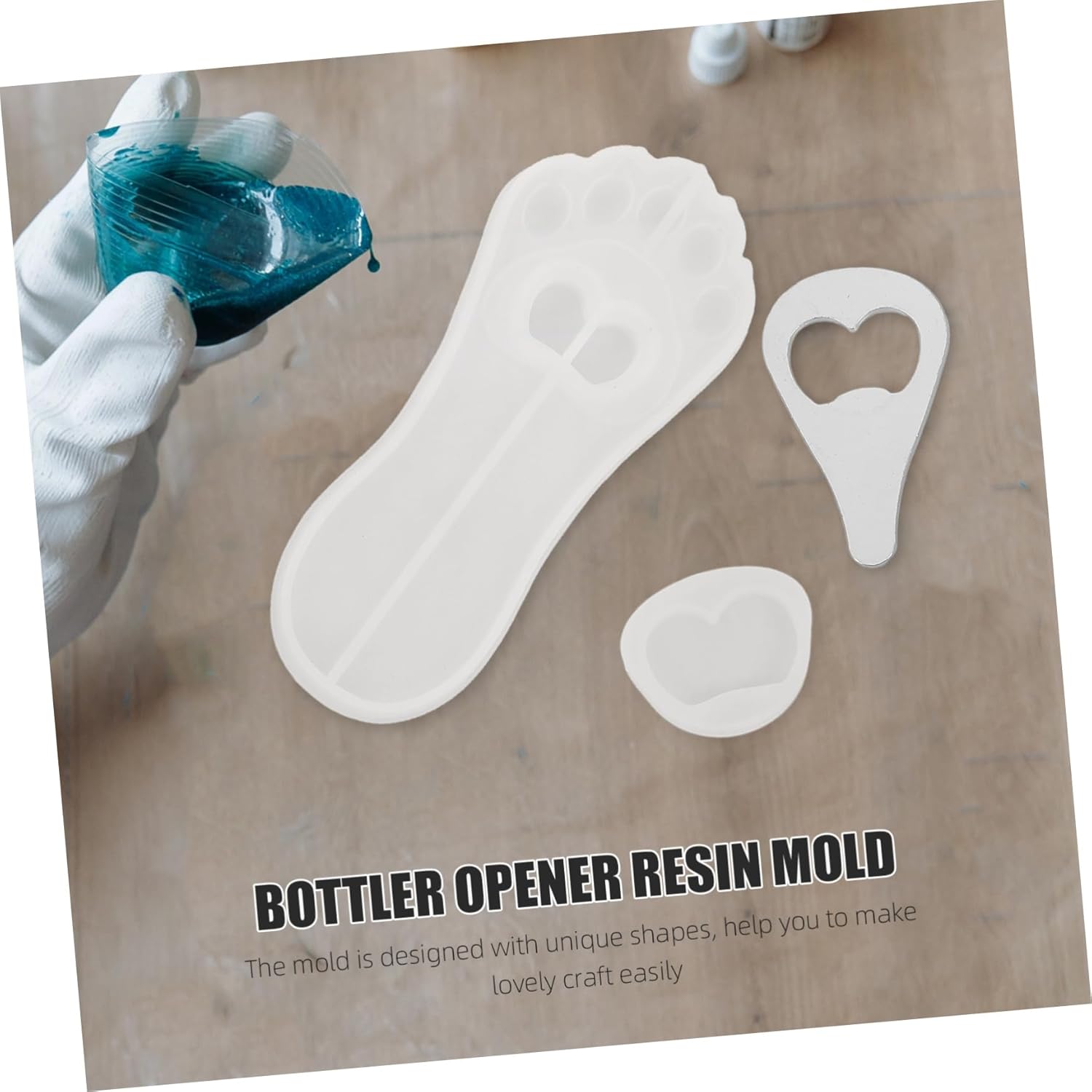 Charming Kitten Paw resin bottle opener mold DIY home decor