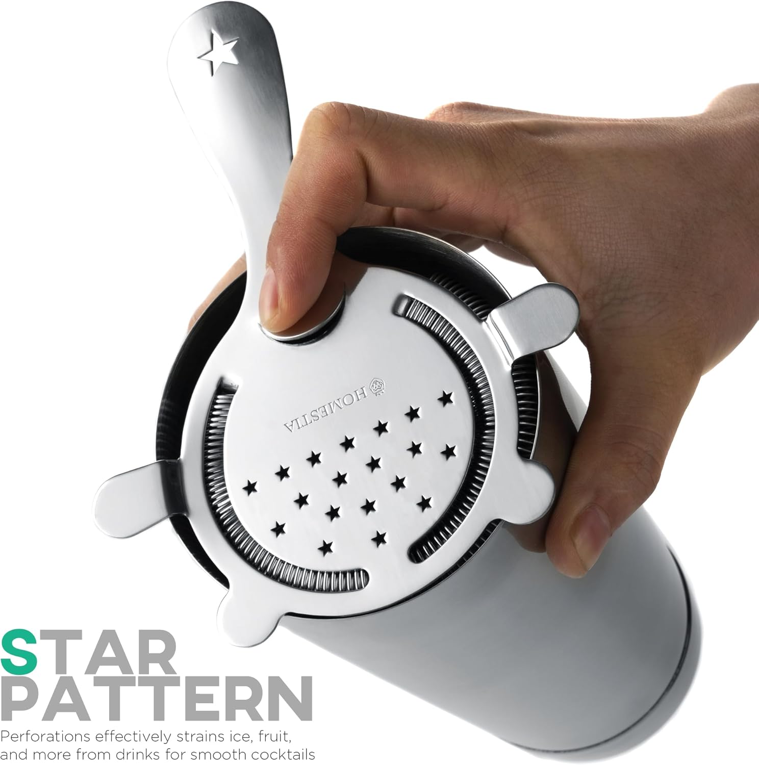 Homestia 304 Stainless Steel Cocktail Strainer for Drinks