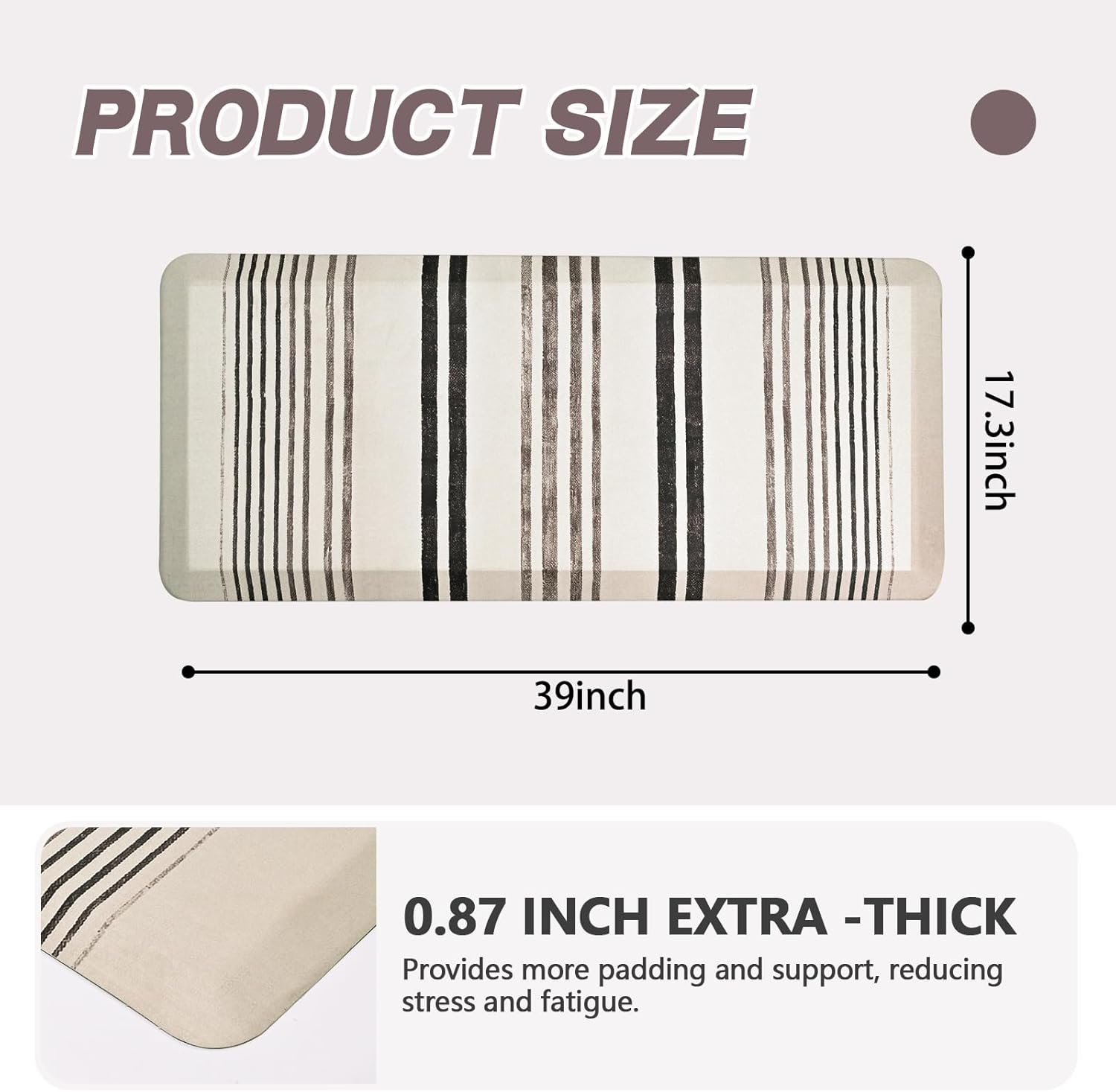 78 inch thick Nordic style kitchen mat