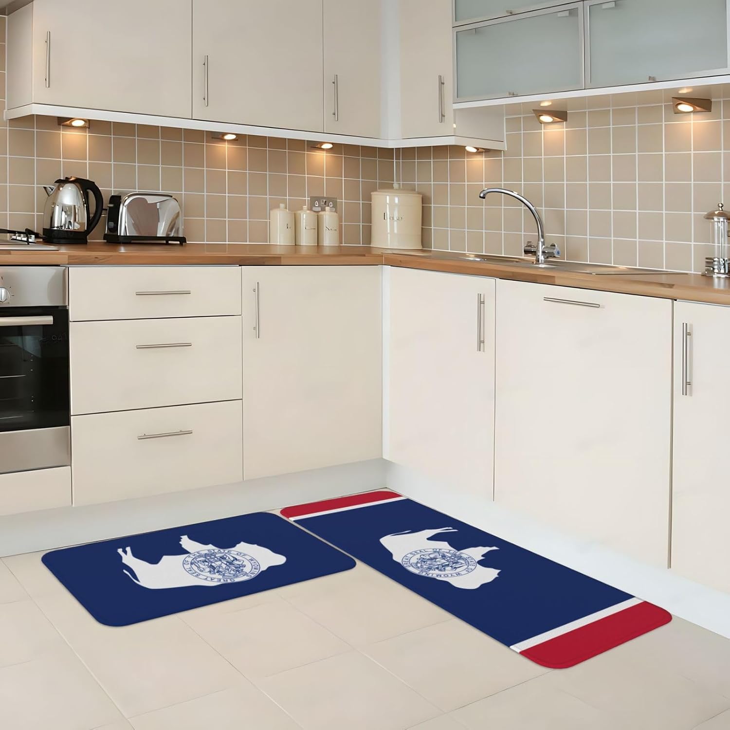 Comfort Durable Wyoming State Flag Kitchen Mats