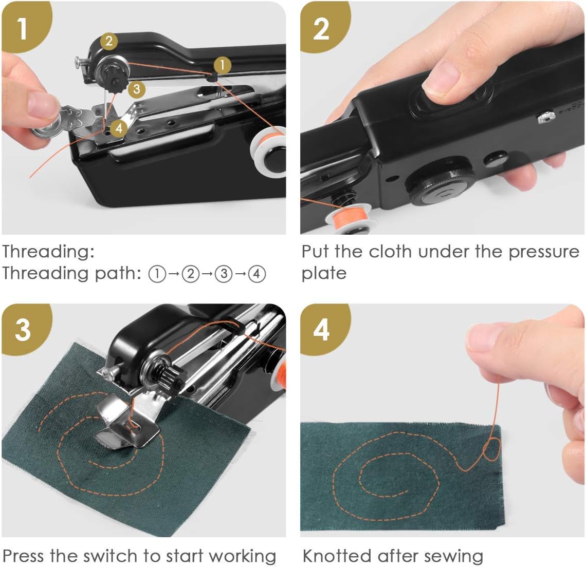 SiddenGold - Mini Portable Electric Sewing Machine Perfect for Beginners