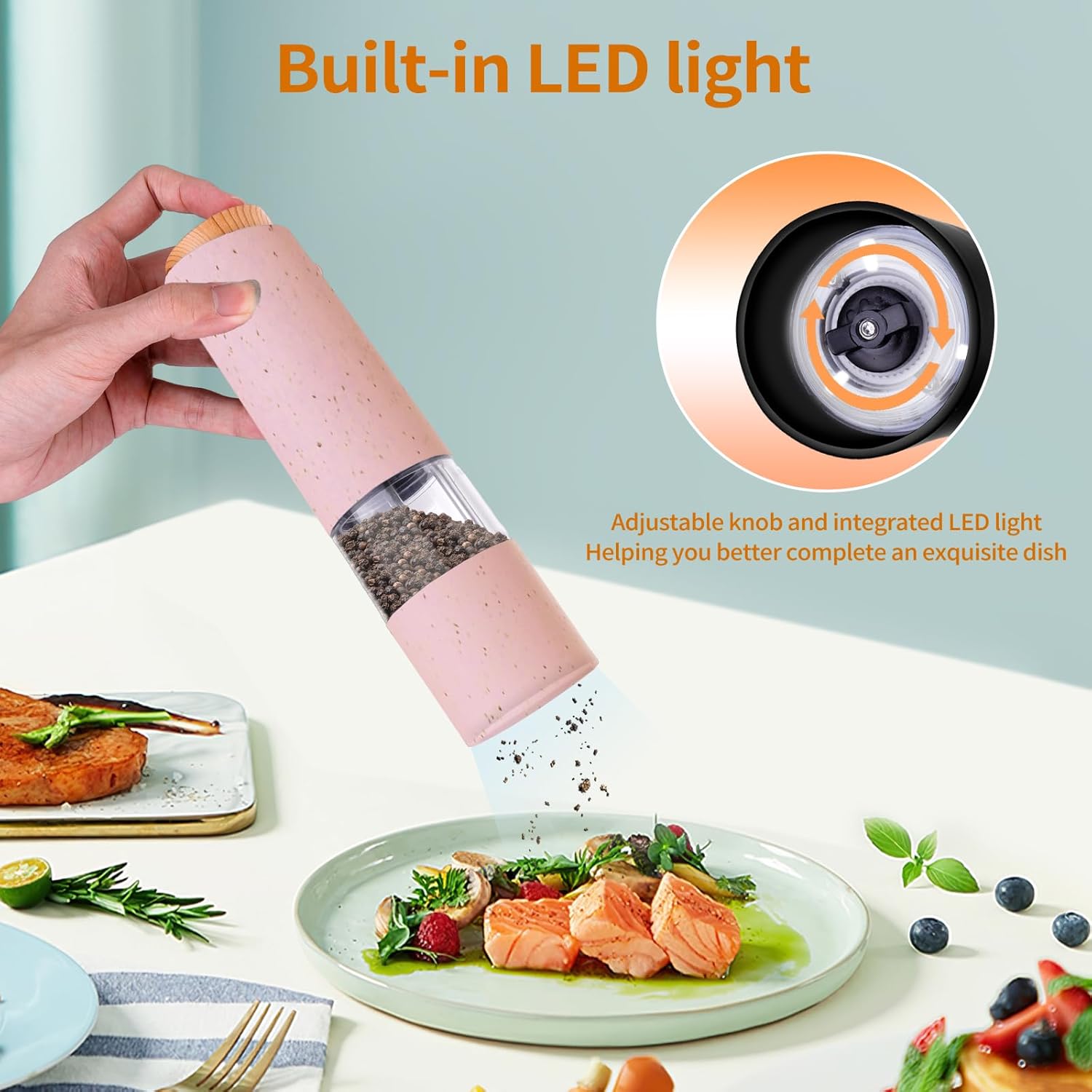 Luxury Design Electric Salt and Pepper Mill Set