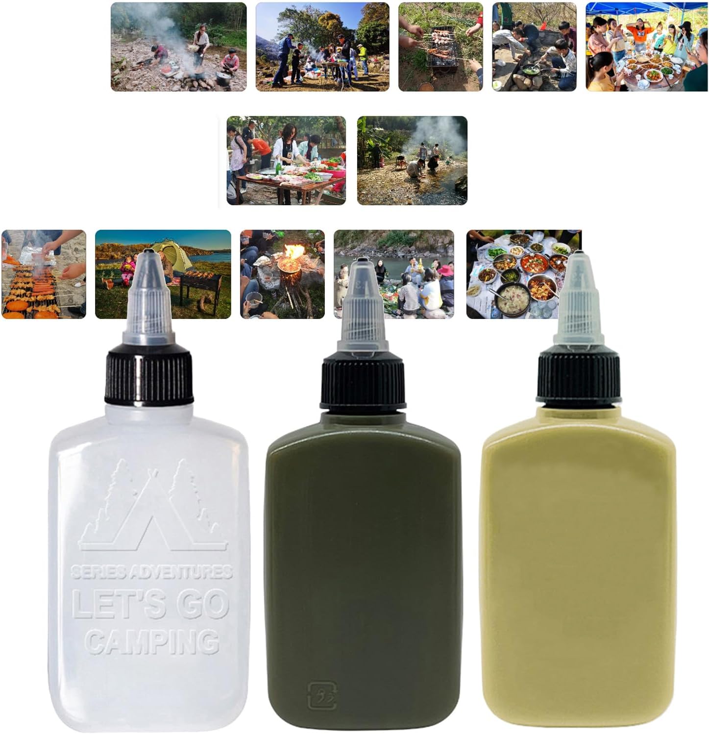Zksbdxz camping oil squeeze bottle