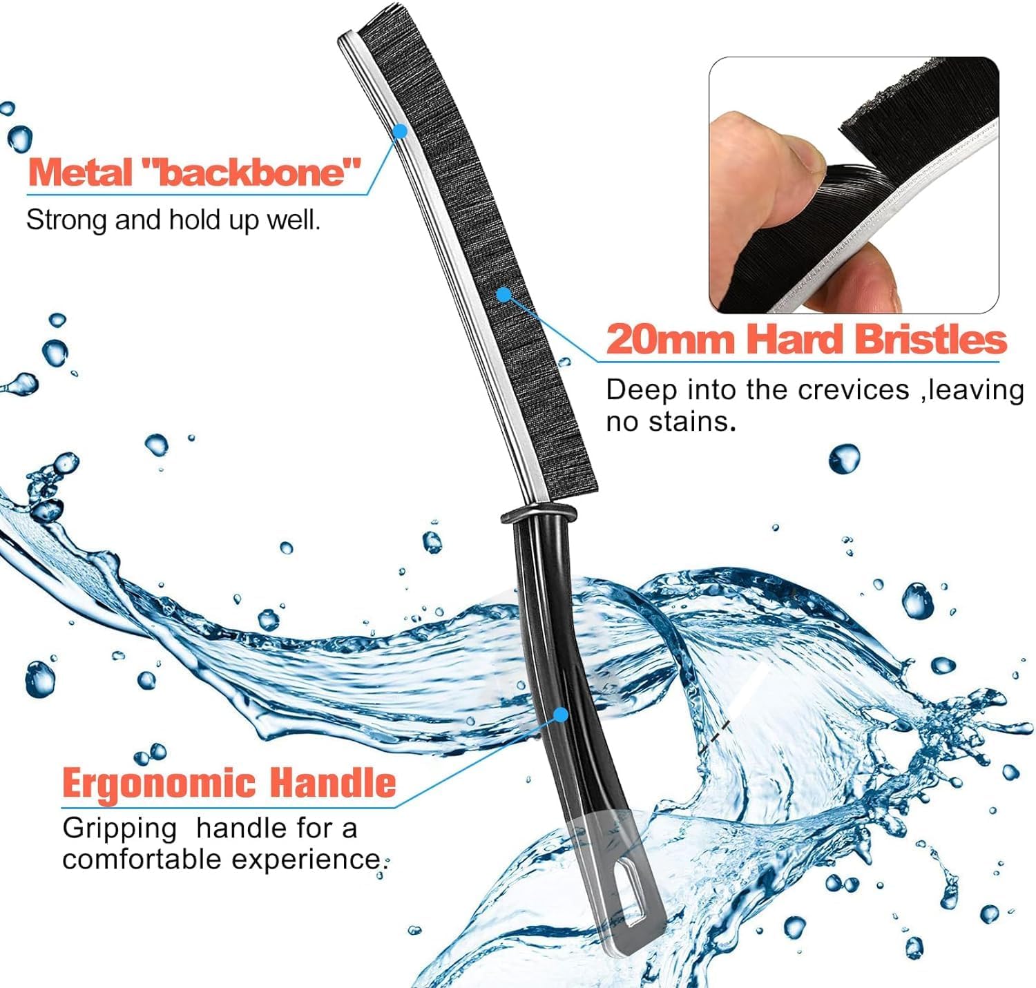 Guardian of the Grout Hard-Bristle Crevice Cleaning Brush Set