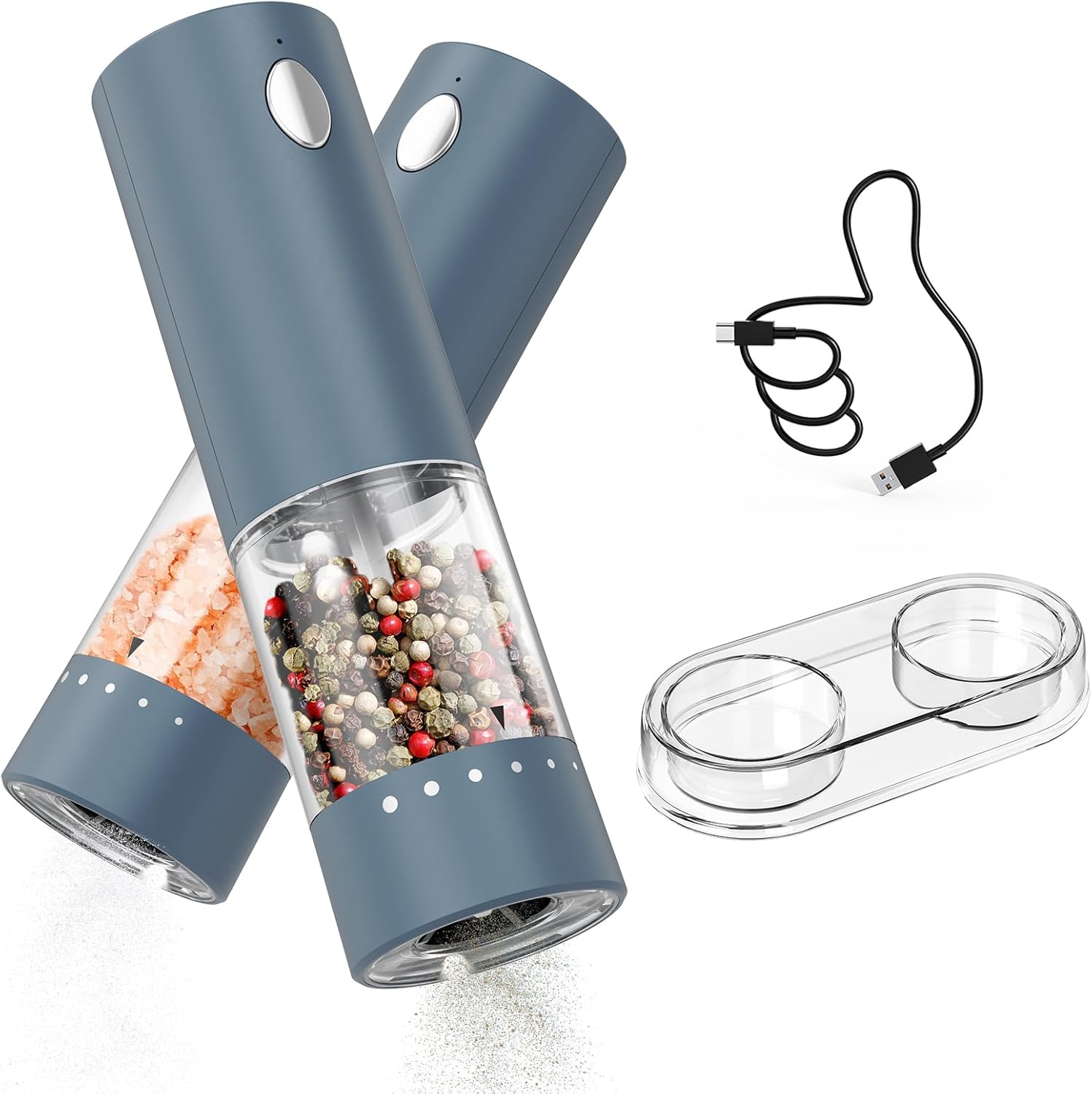 Circle Joy Electric Salt Pepper Grinder Set