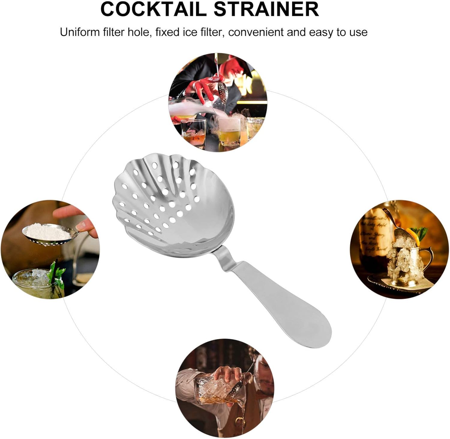 Hemoton bartender strainer keeps drinks cold perfect for parties and home bars