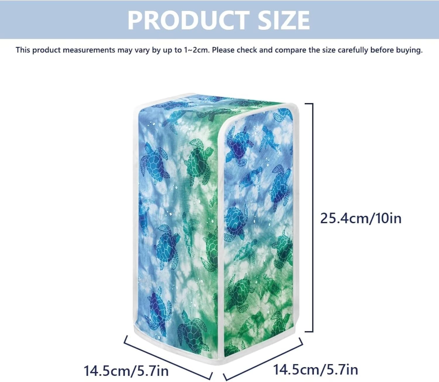 Durable Blue and Green Turtle Electric Can Opener Cover with Water Repellent Protection