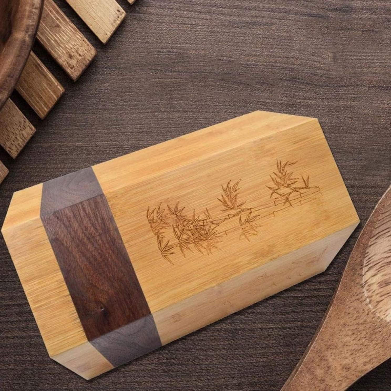 Zaego Magnetic Bamboo Knife Holder Set