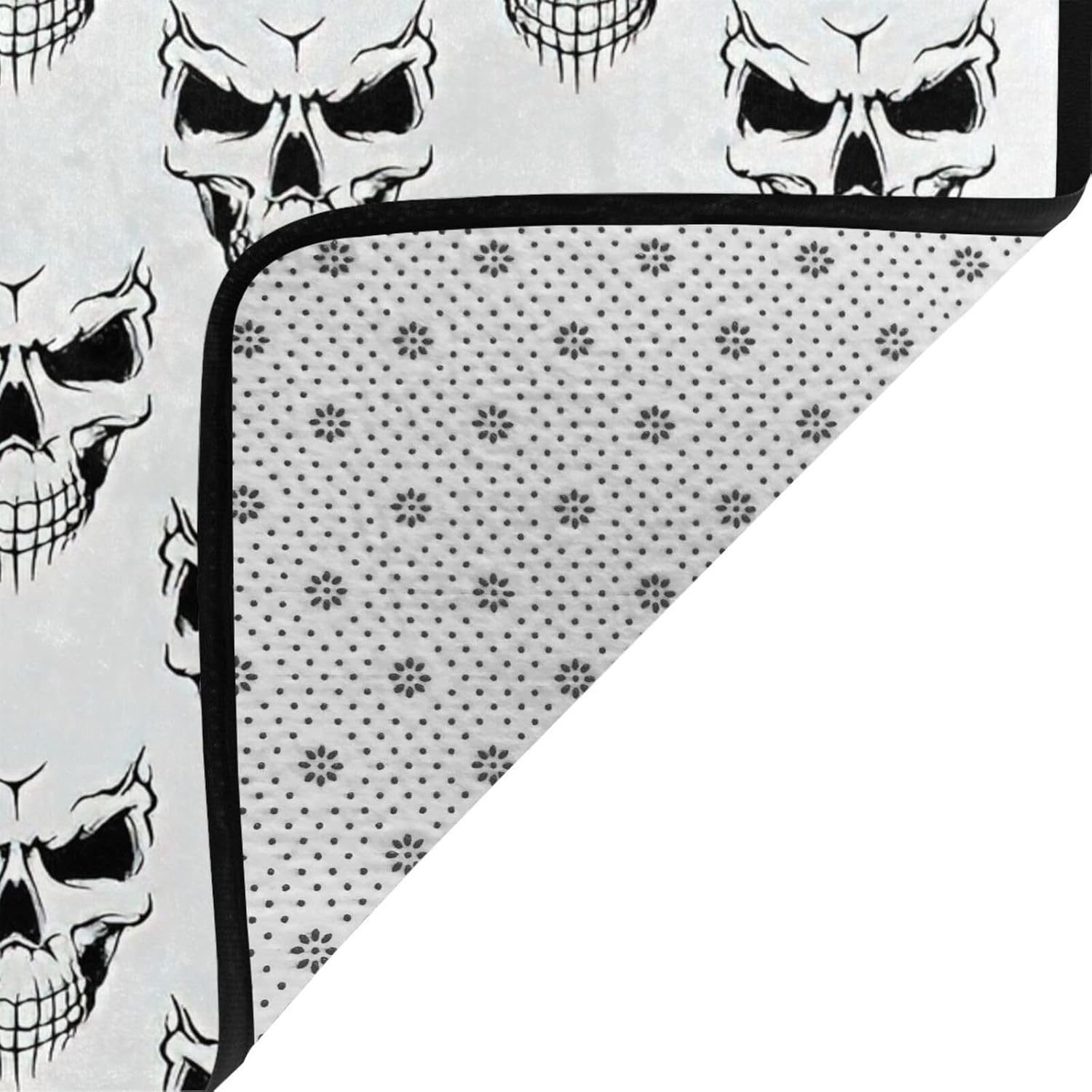 Halloween-Themed Skeleton Head Non-Slip Floor Mat
