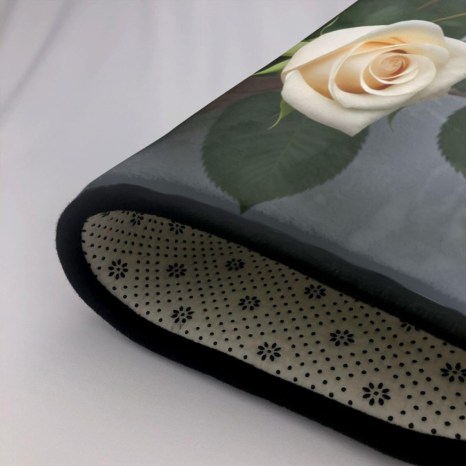 White Flowers Floor Mat