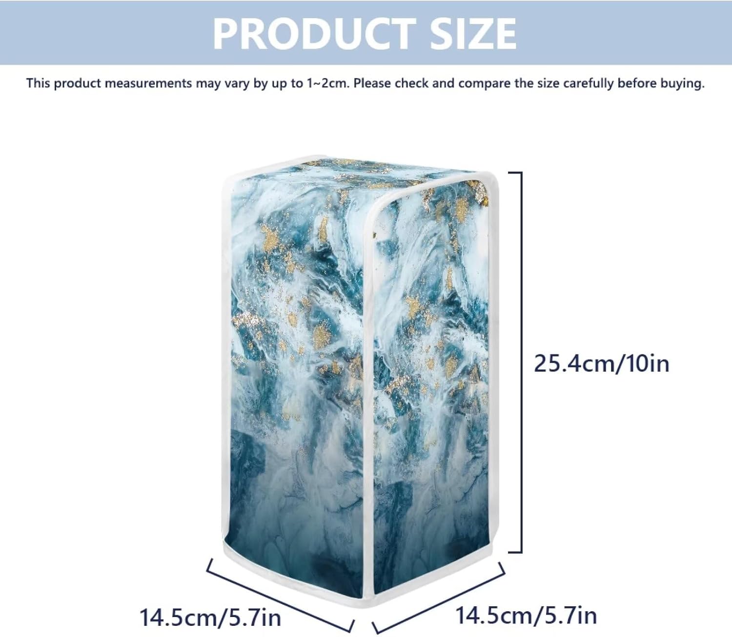 TODIYADDU Marble Print Can Opener Cover Novelty Dust Protection for Kitchen Use