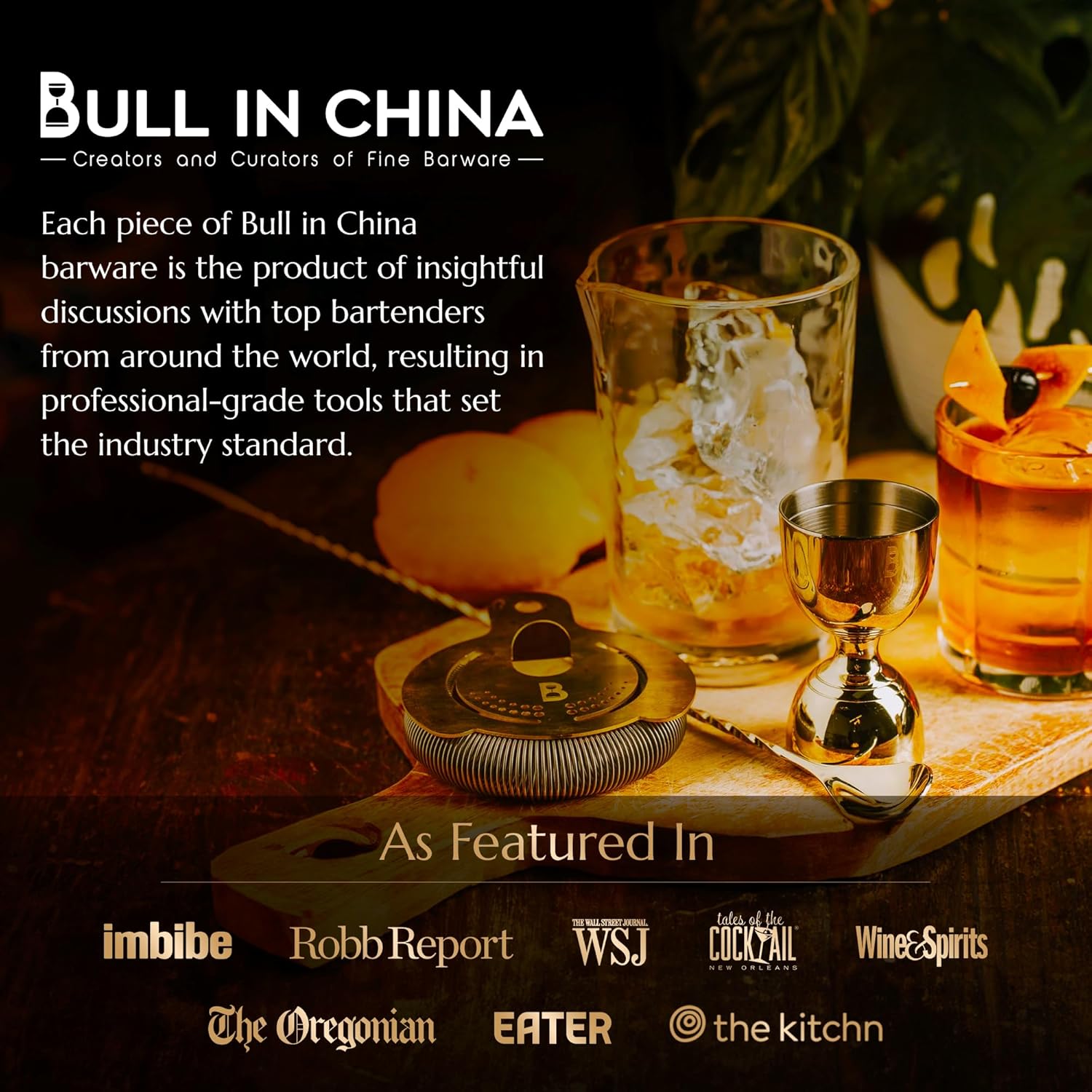 Bull in China Hawthorne Strainer Matte White