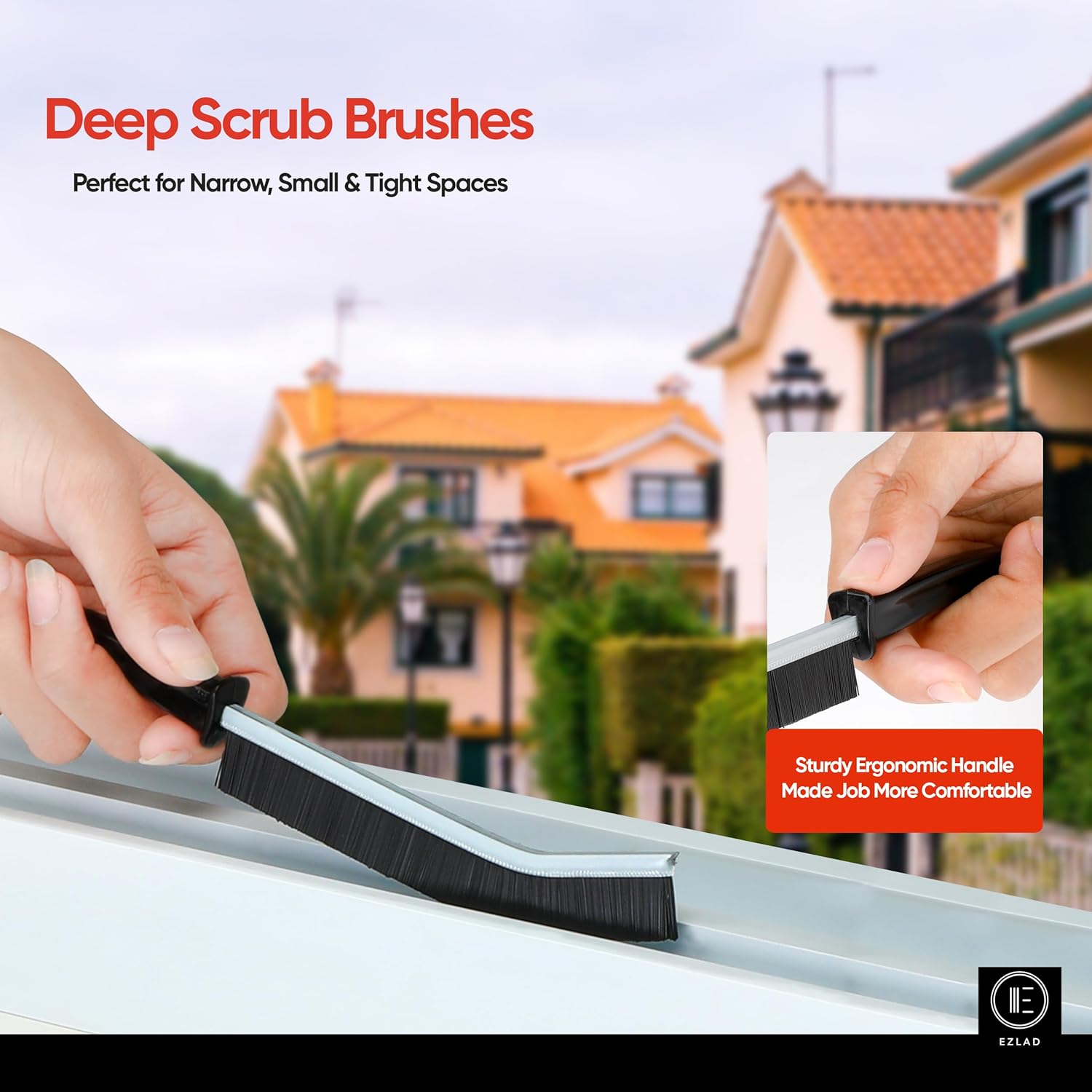 5-Piece Crevice Cleaning Brush Set for Multifunctional Cleaning