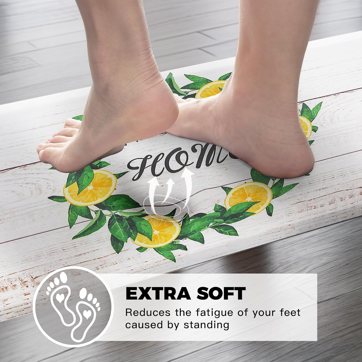 KOKHUB Anti-Fatigue Kitchen Mat Soft Cushioned for Standing Use