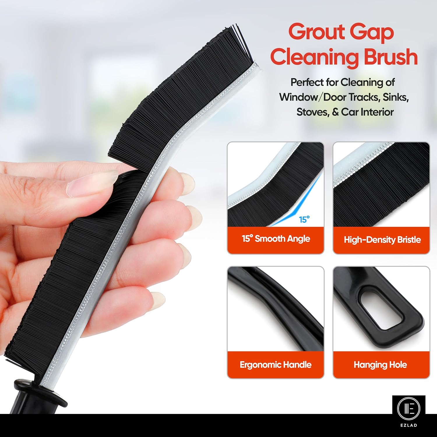 5-Piece Crevice Cleaning Brush Set for Multifunctional Cleaning