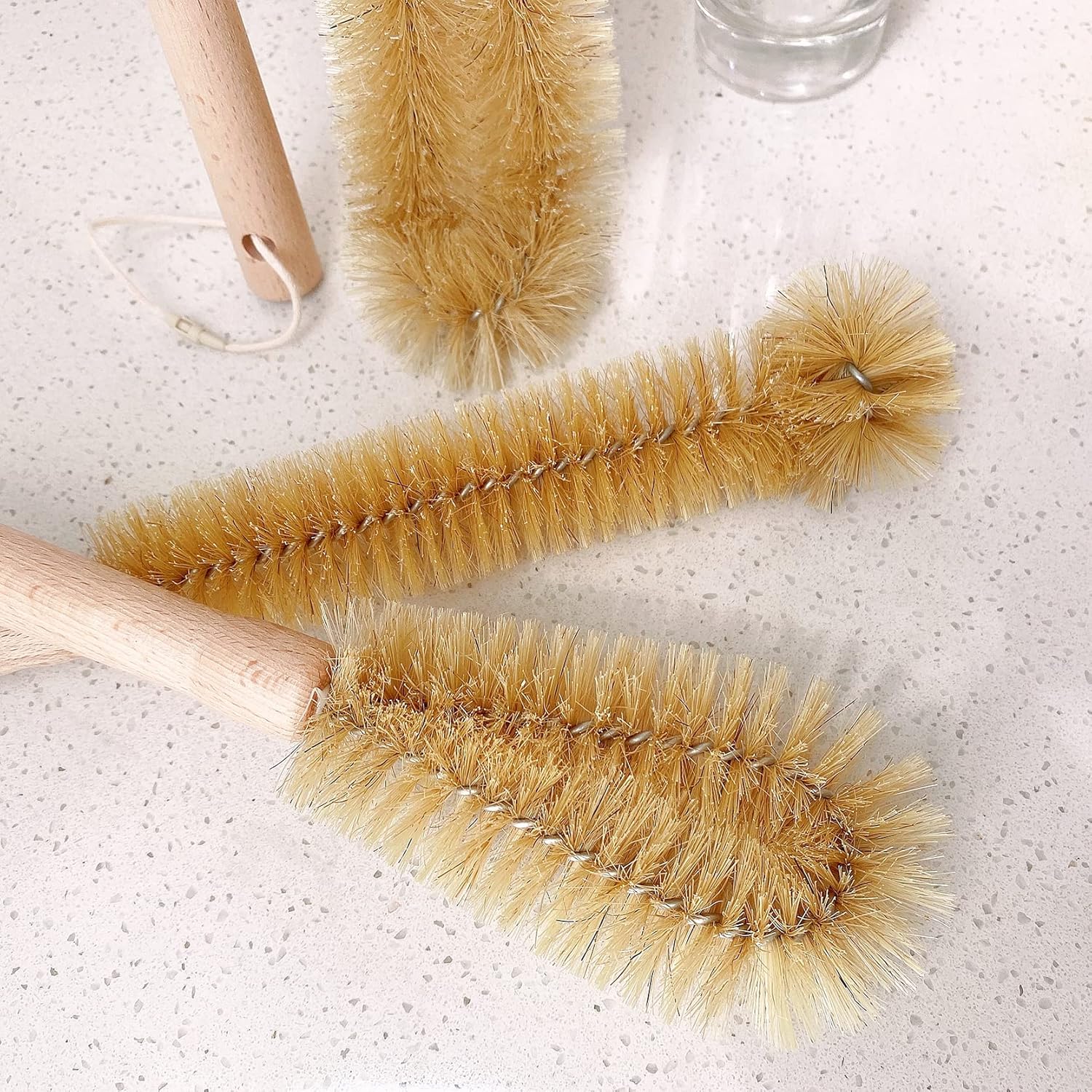 Two-Piece Bristle Bottle Brush Set Soft Durable