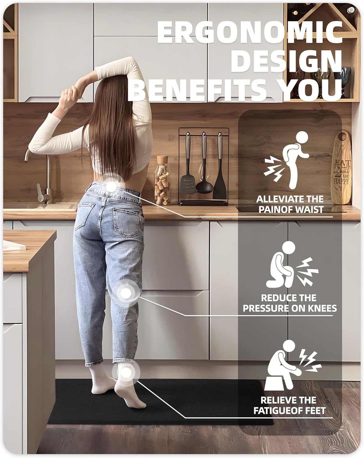 ColorGeometry Anti-Fatigue Kitchen Mat