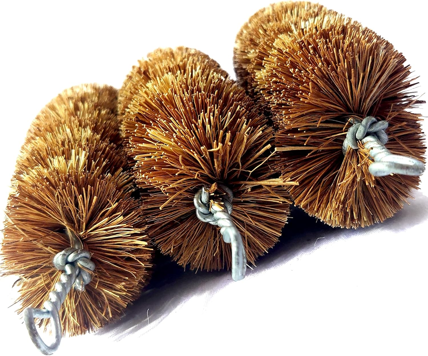 EcozLaRo 3-Piece Tawashi Scrubbers Eco-Friendly Non-Scratch Kitchen Brushes