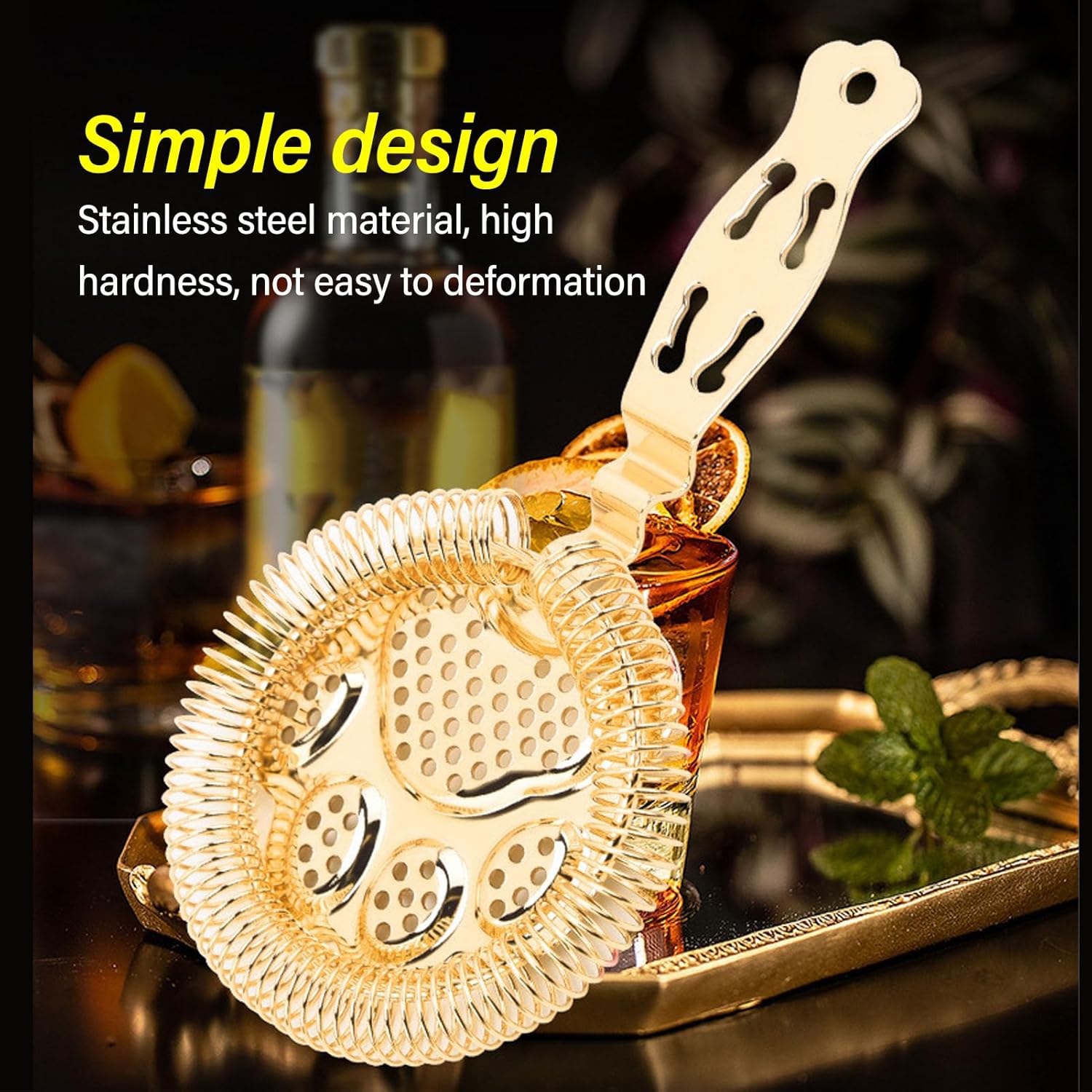 Stainless Steel Bar Strainer Professional Cocktail Tool
