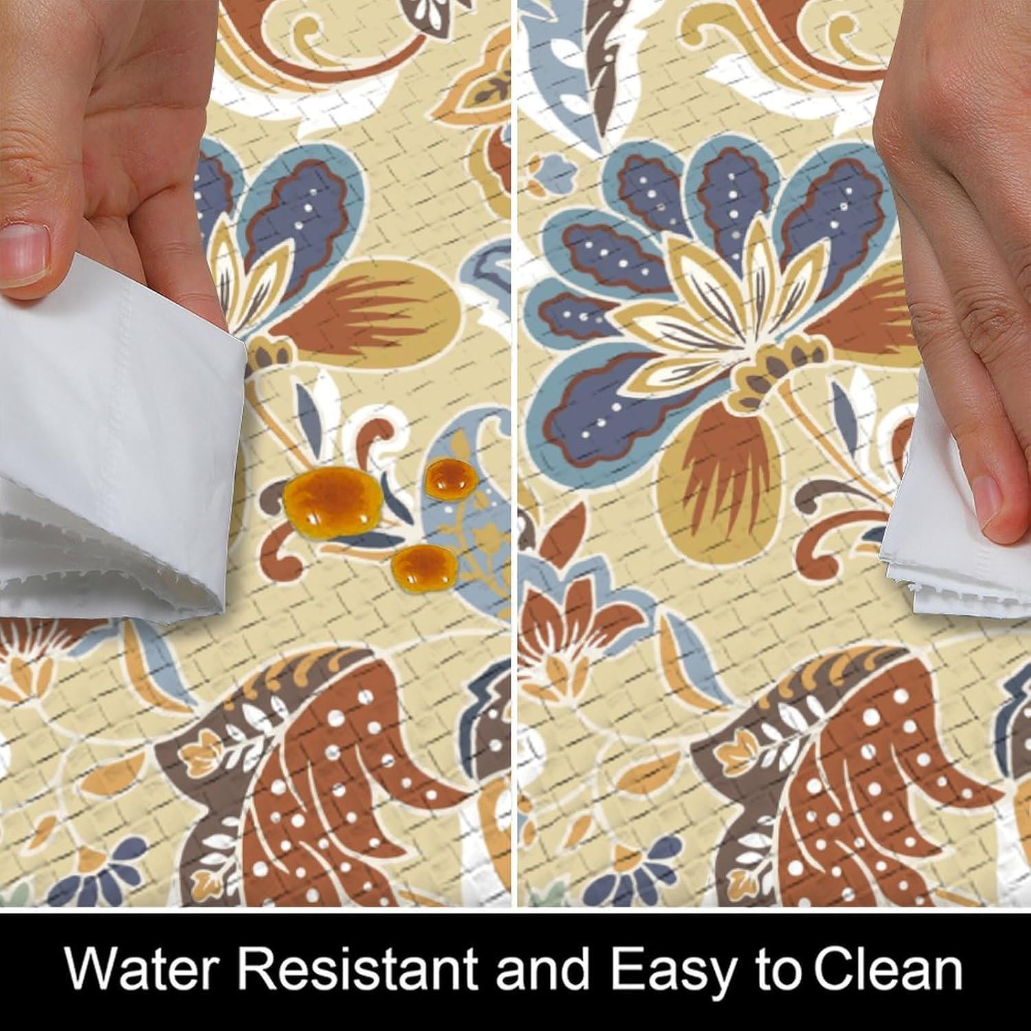 Perfect Pair of Kitchen MatsNon-Skid Waterproof Floral Design