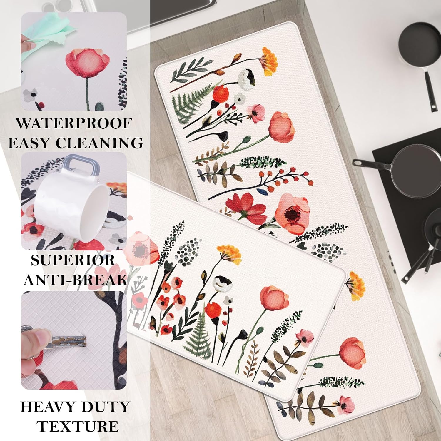 Colorful Kitchen Mat Set