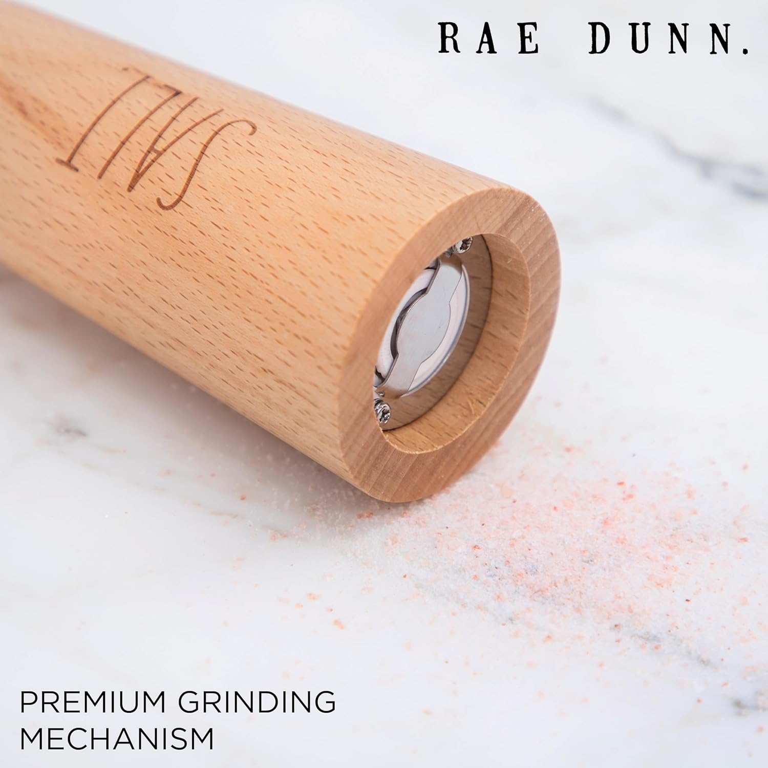Bamboo Salt Pepper Grinder Set
