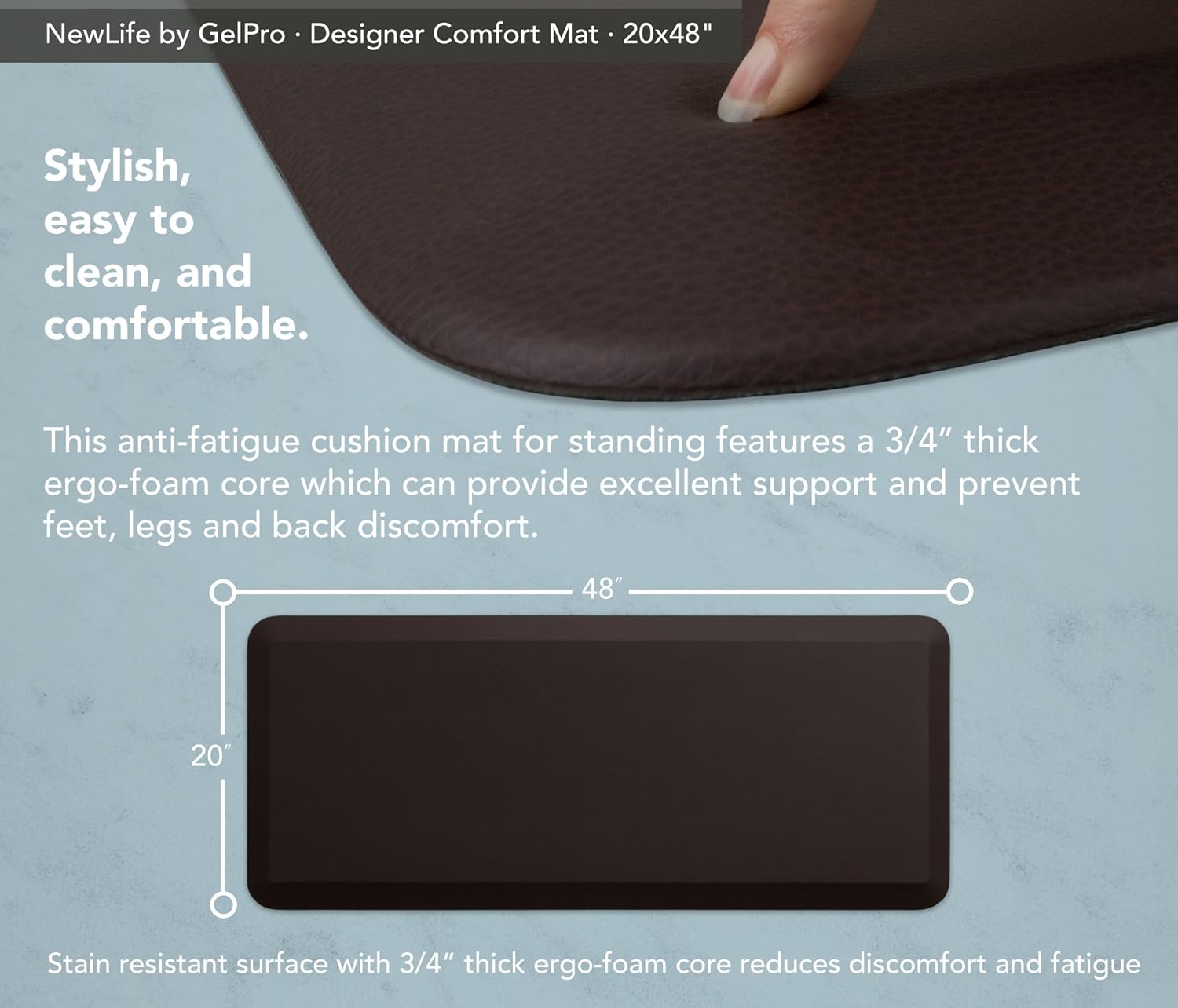 GelPro 34 Ergo-Foam Kitchen Mat Soft Durable