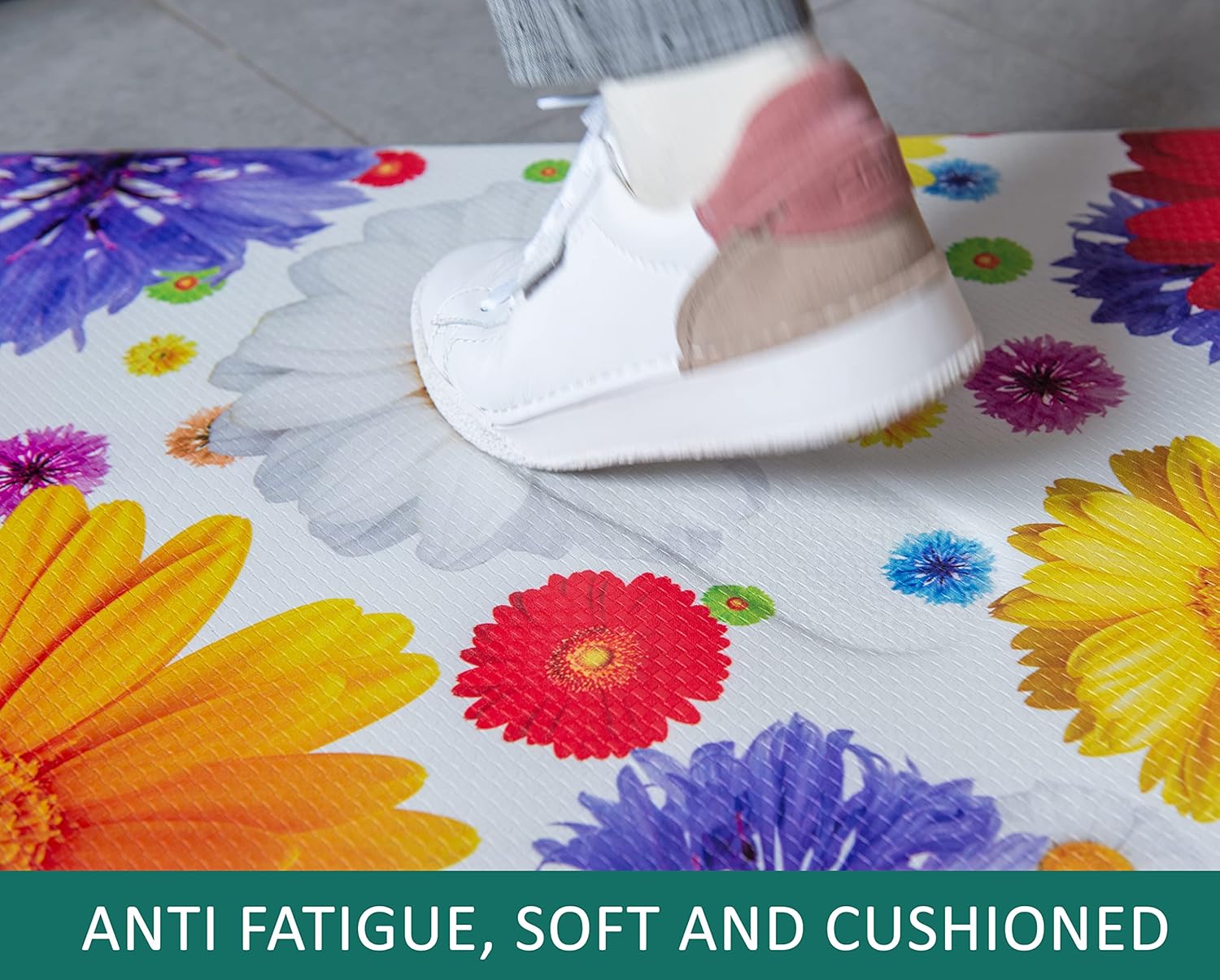 BAMBIKI Artistic Anti Fatigue Kitchen Mat - 48x175x12mm