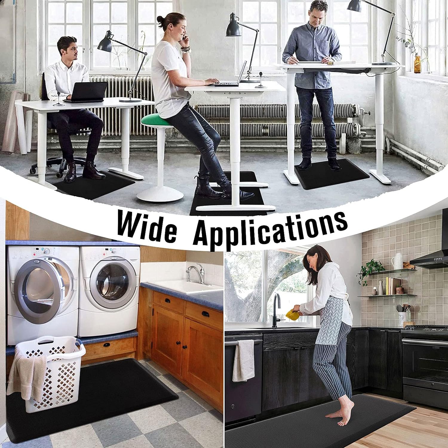 Ergonomic Standing Kitchen Mat for Anti-Fatigue Comfort