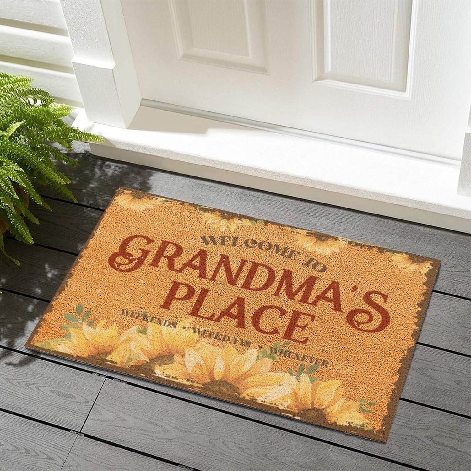 Welcome to Grandmas Place Coir Fiber Entry Mat