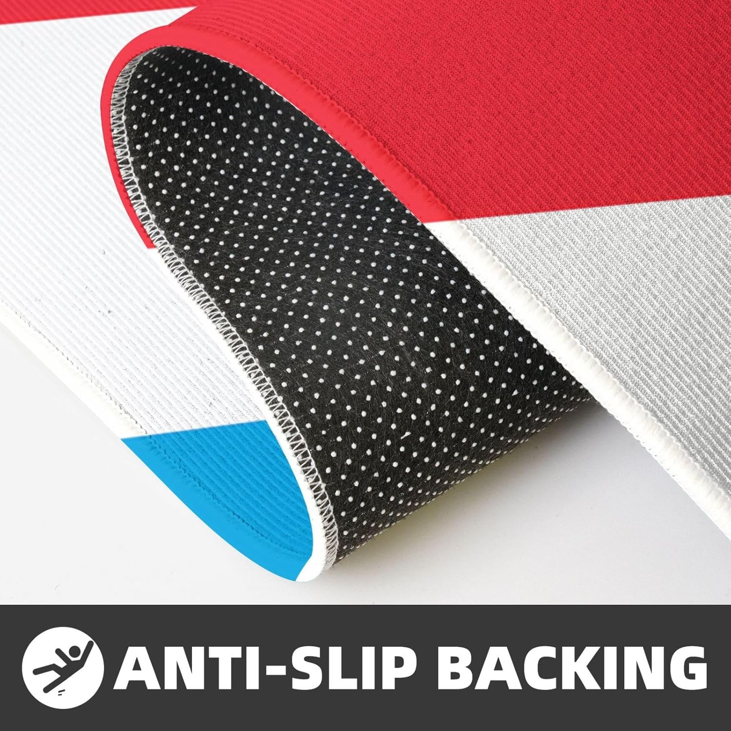 Luxembourg Flag Print Kitchen Mats Non-Slip 17x29 17x47
