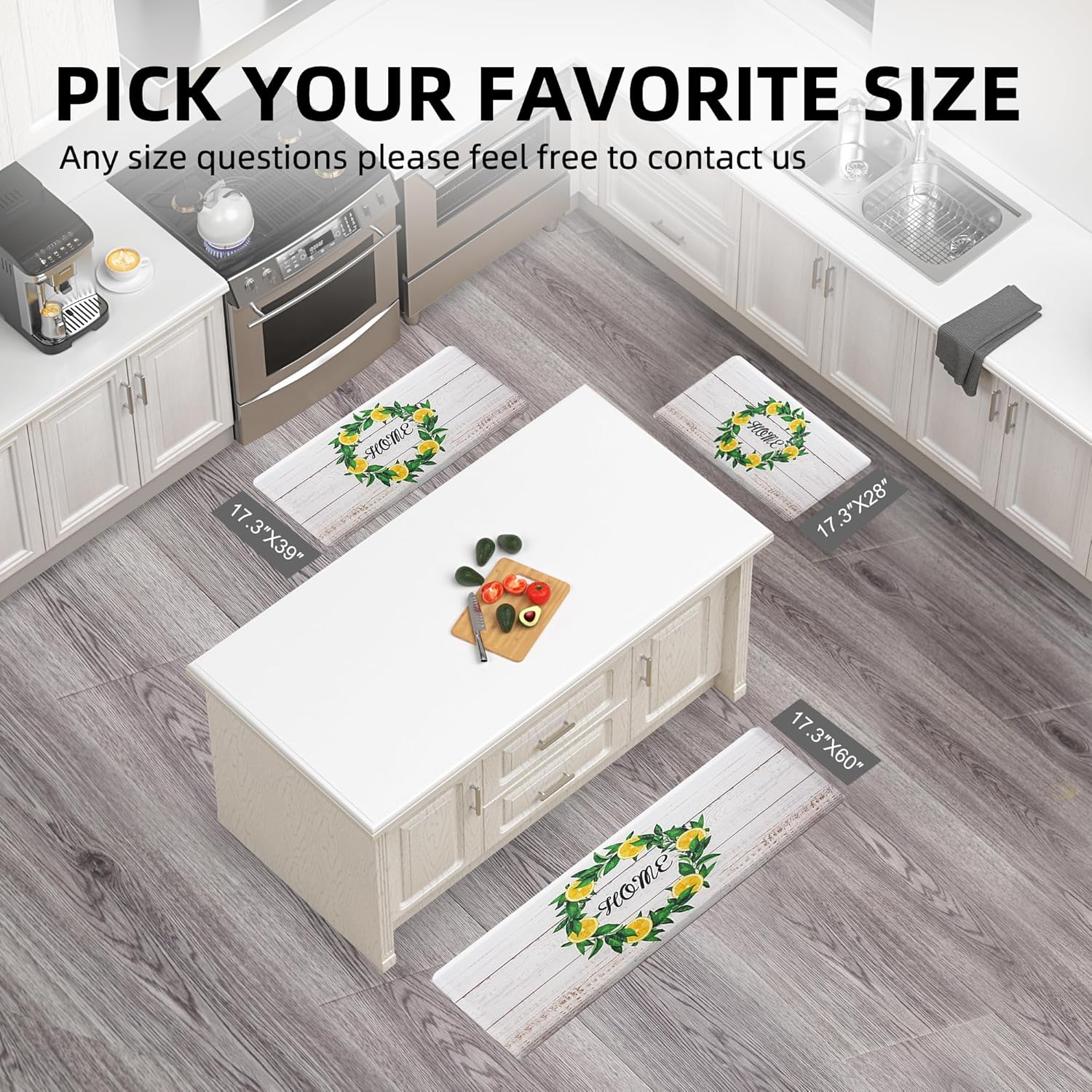 KOKHUB Anti-Fatigue Kitchen Mat Soft Cushioned for Standing Use