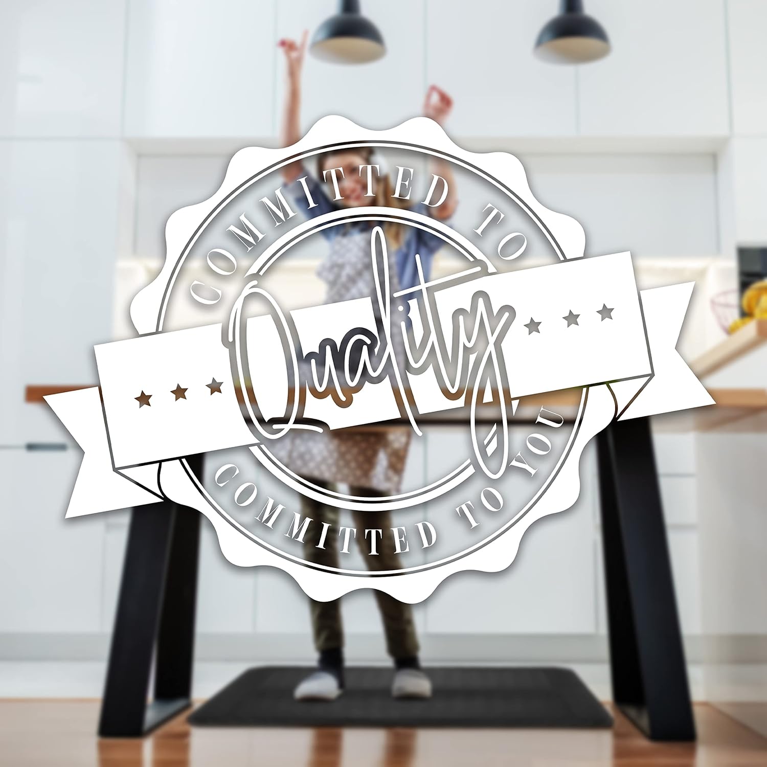 Extra Thick Memory Foam Kitchen Mat for Standing Comfort