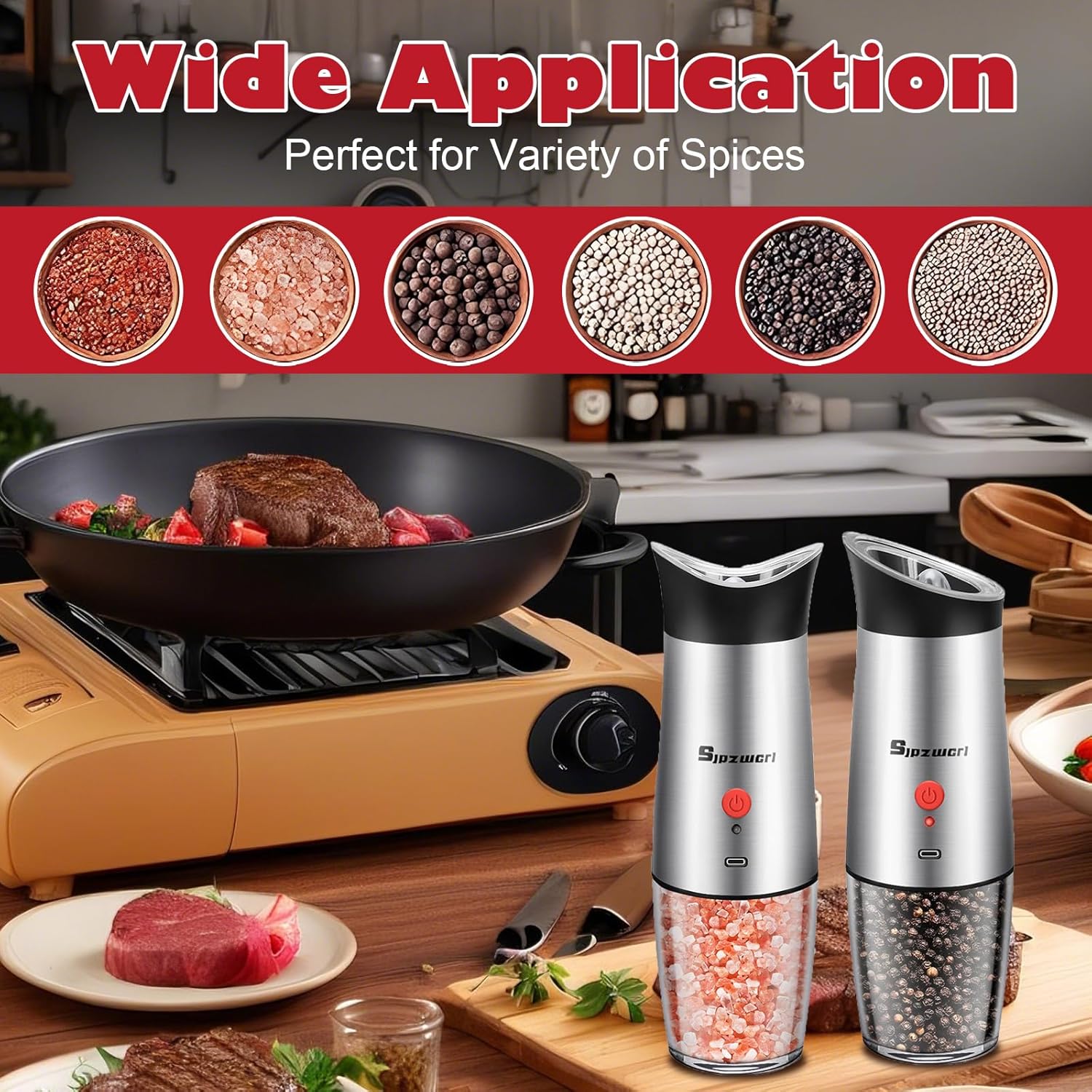 Manual Electric Salt Pepper Grinder Set