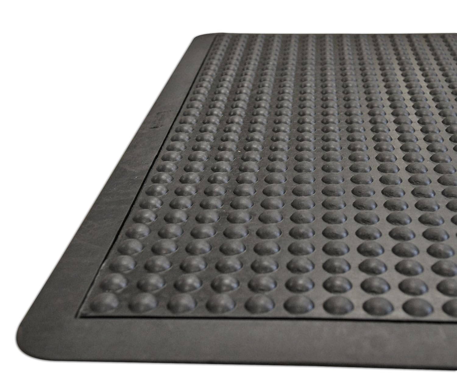 Black 58x2x3 Anti-Fatigue Bubble-Top Floor Mat Eco-Friendly