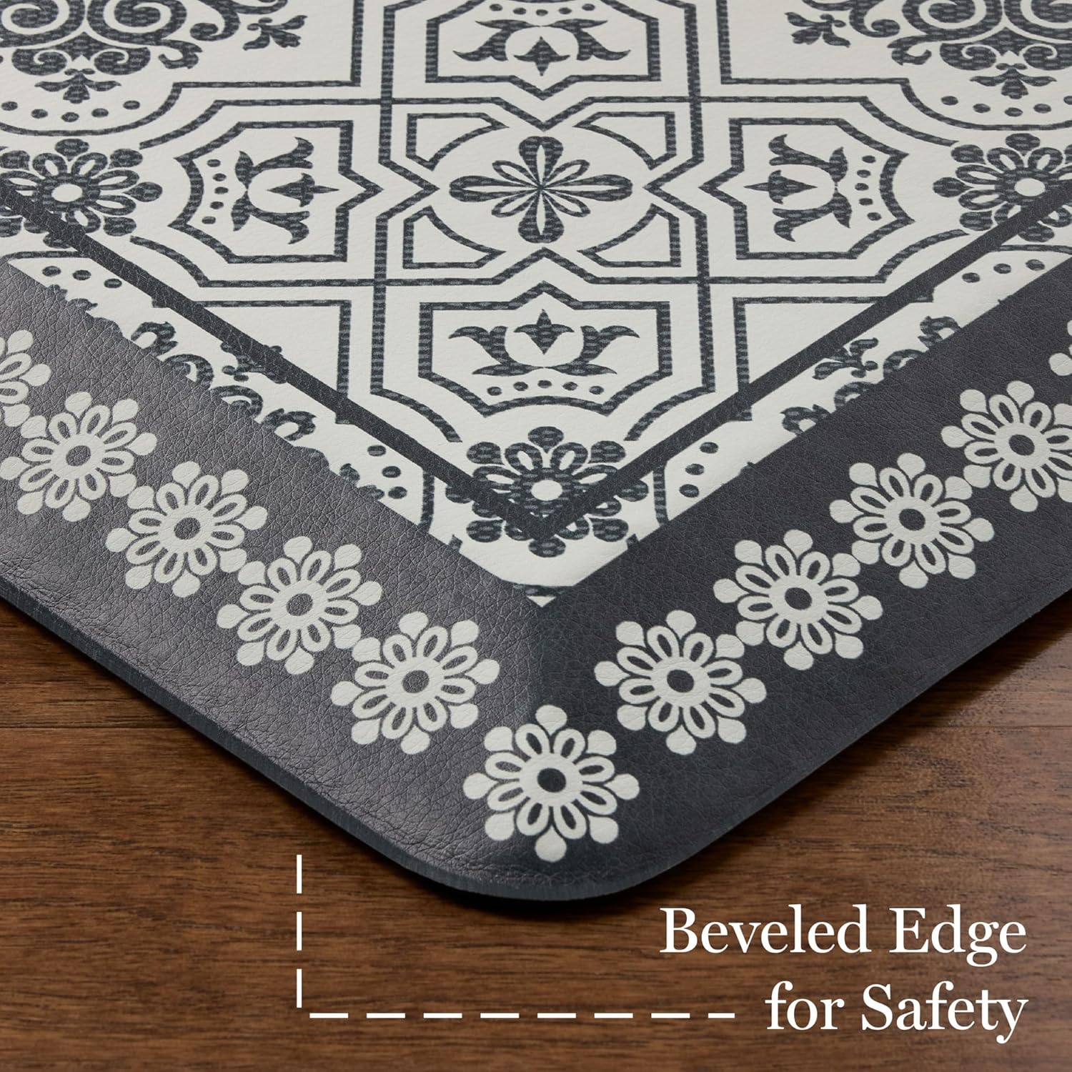 Martha Stewart Comfort Anti Fatigue Strie Medallion Tile Kitchen Mat