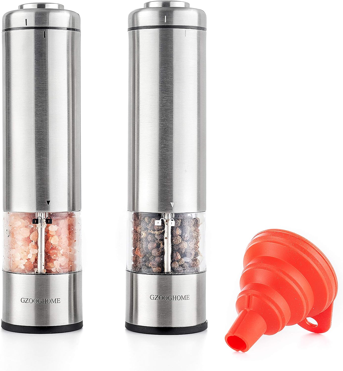 GZOOGHOME 2-Piece Electric Salt and Pepper Mill Set